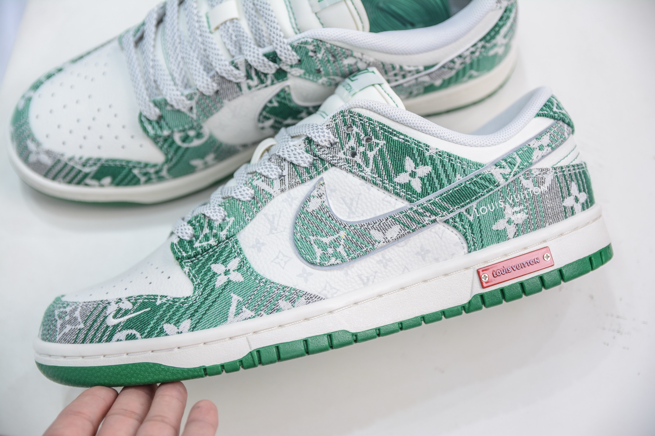 280 Nike SB Dunk Low x Louis Vuitton LV联名-白灰绿牛仔 SC9772-811