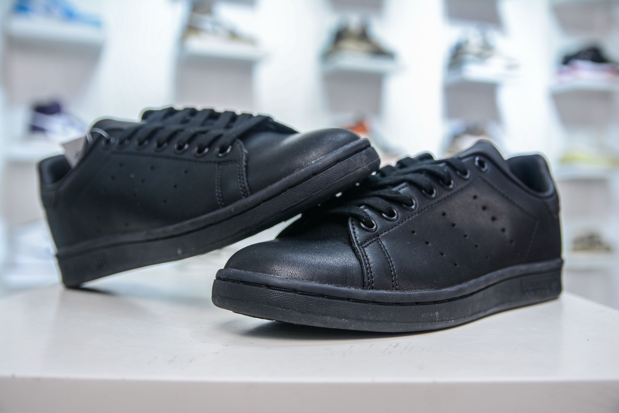 Adidas Originals Stan Smith All Black Leather Retro Casual Sneakers Shoes 5 i1750692179066 2046 0 3