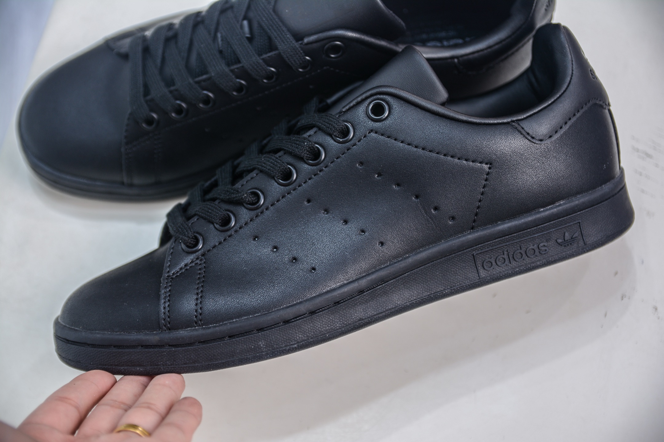 Adidas Originals Stan Smith All Black Leather Retro Casual Sneakers Shoes 8 i1750692179105 6300 0 6