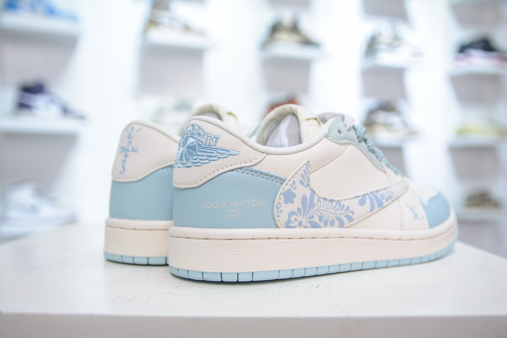 TS x Air Jordan 1 Low Louis Vuitton Collab - Cream/Blue, All Sizes! 6 i1750692444463 6620 0 5