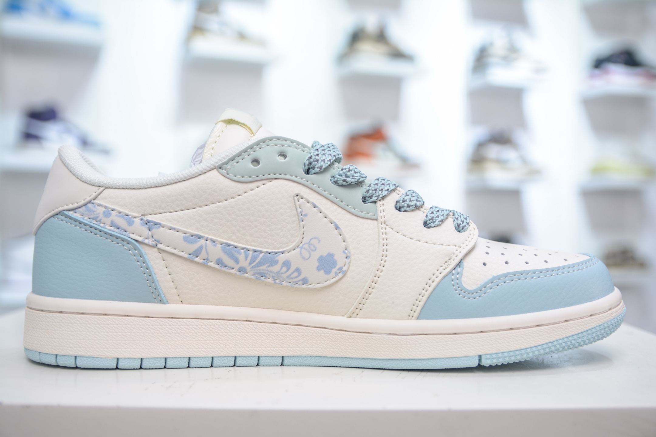 TS x Air Jordan 1 Low Louis Vuitton Collab - Cream/Blue, All Sizes! 3 i1750692444497 9077 0 2
