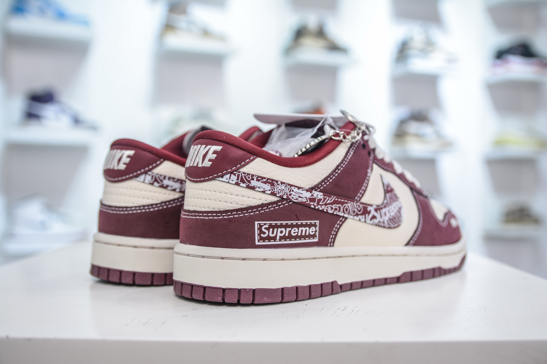 Nike SB Dunk Low x Supreme Collab White/Red Graffiti Sneakers 7 i1750692706626 5895 0 5
