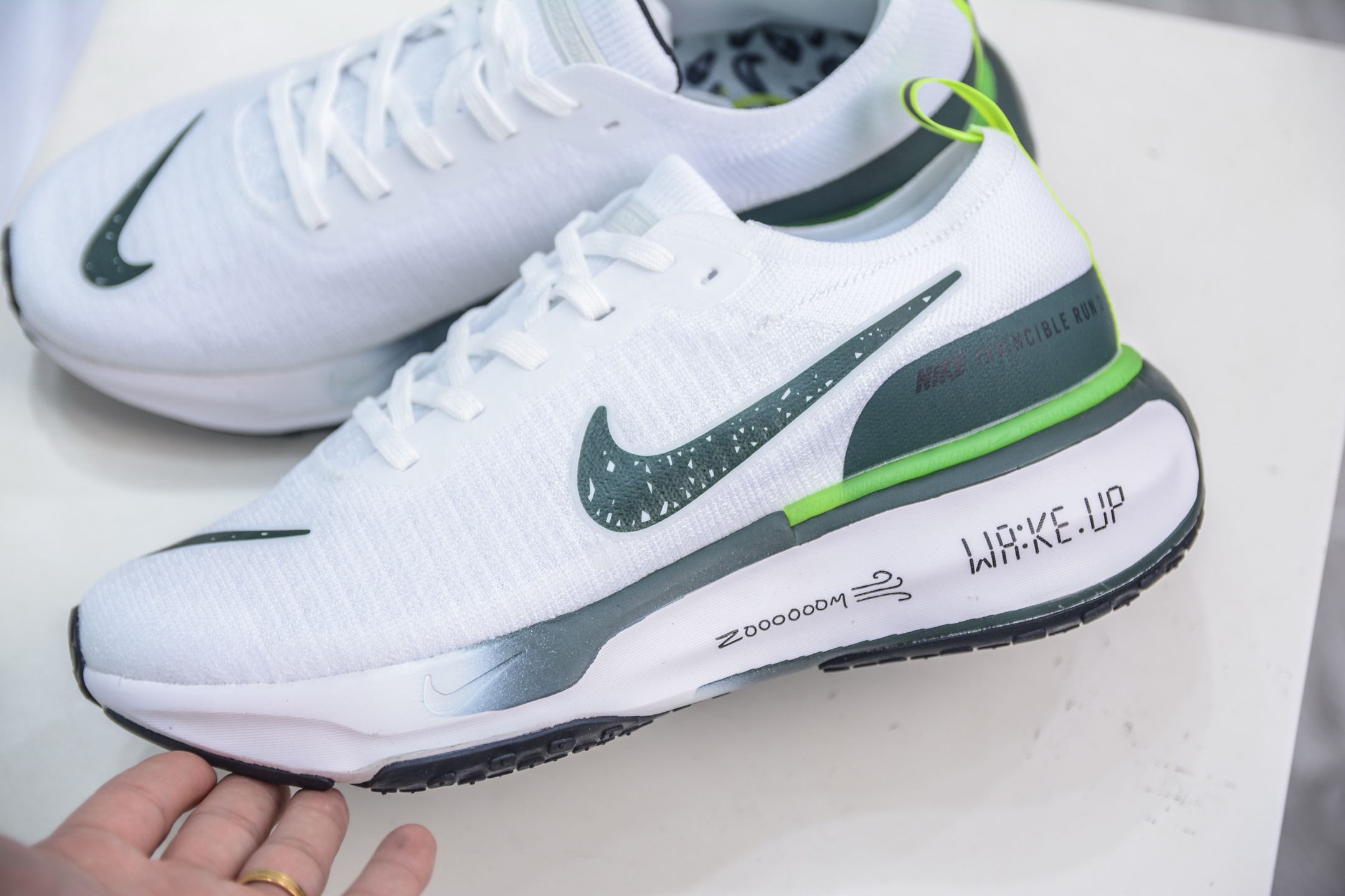 Nike ZoomX Invincible Run Flyknit 3 Running Shoes FZ4018-100 - White/Green 8 i1750693008808 6842 0 6