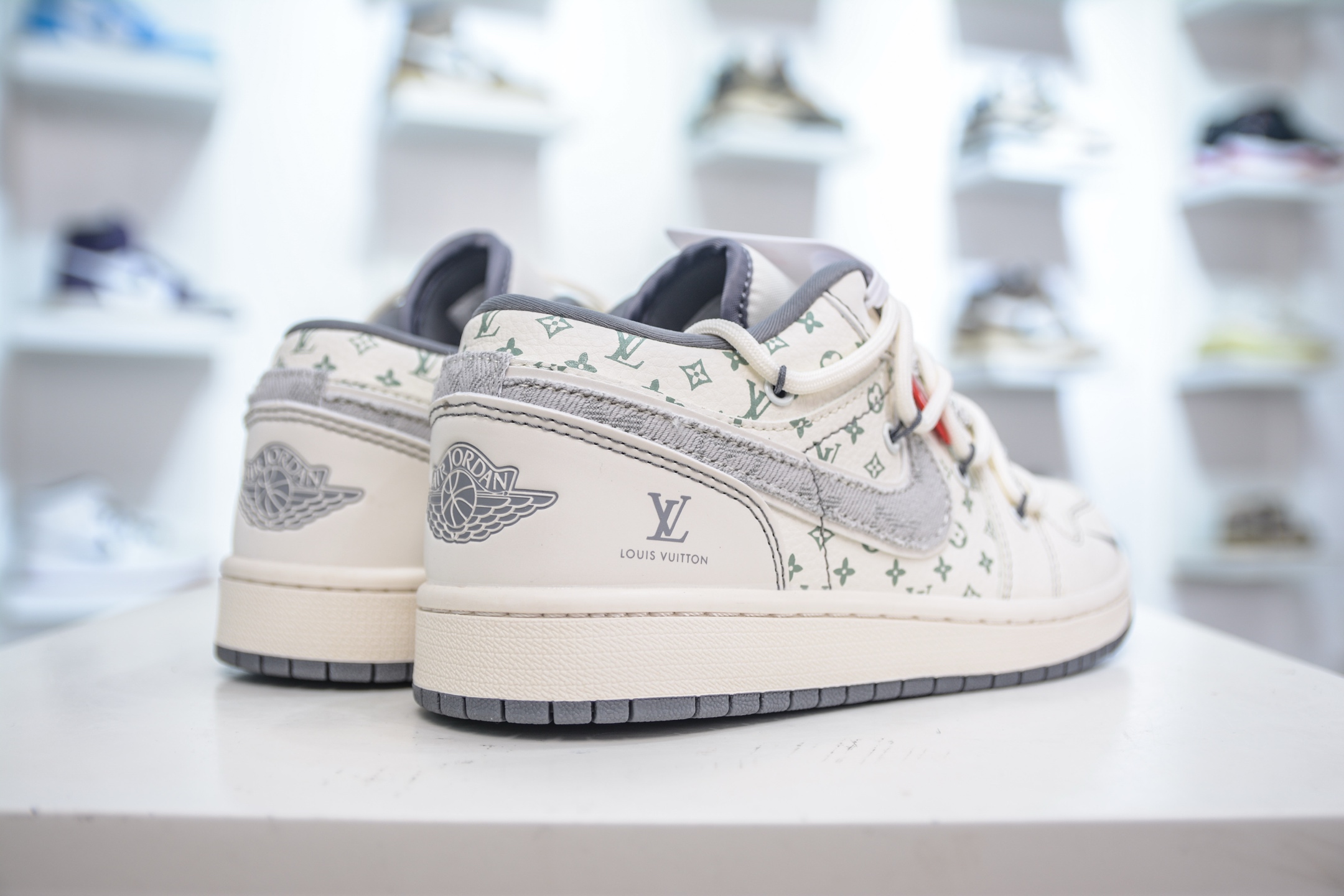 Air Jordan 1 Retro Low x Louis Vuitton Cream White Custom Sneakers 6 i1750773480795 5741 0 5