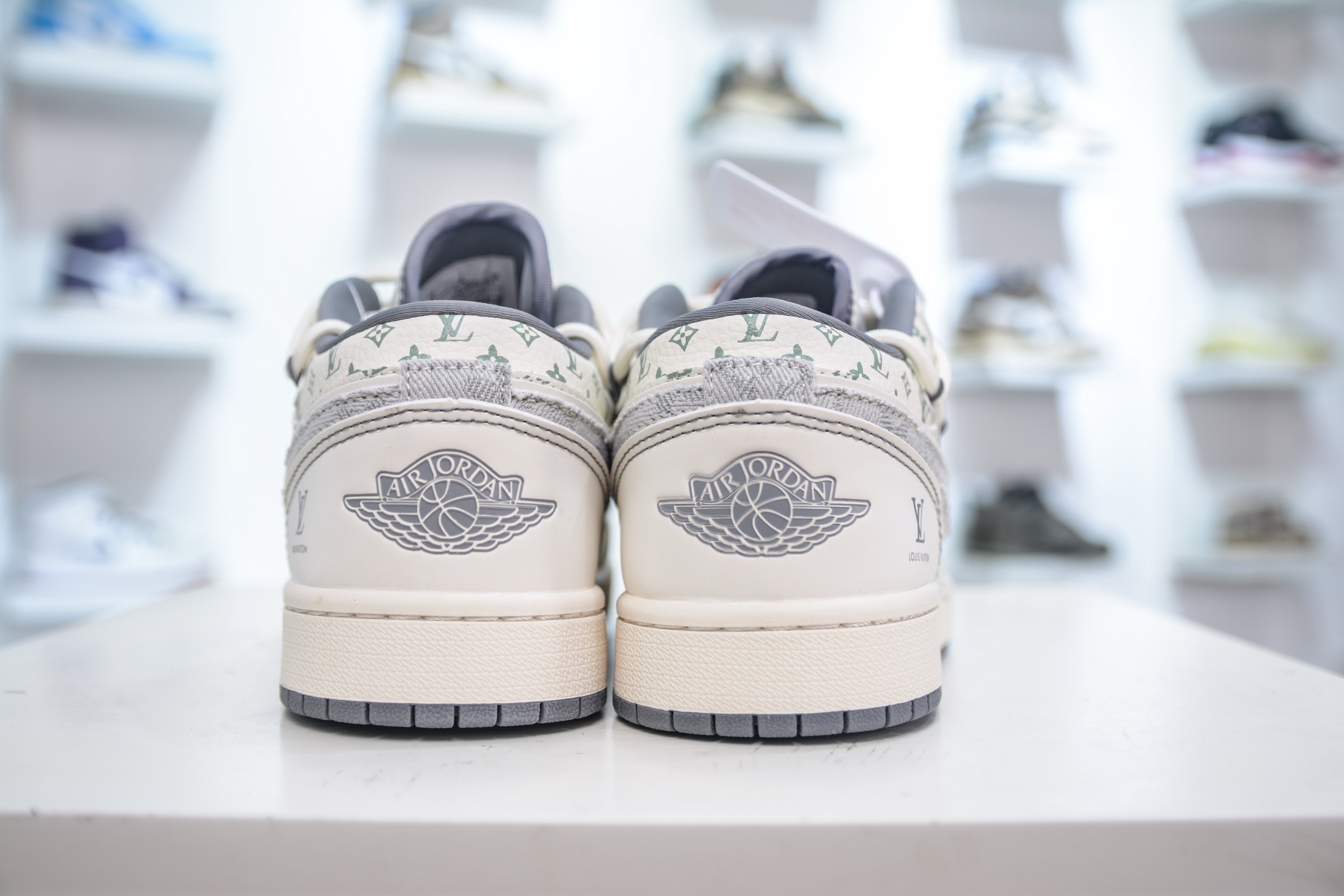 Air Jordan 1 Retro Low x Louis Vuitton Cream White Custom Sneakers 2 i1750773480894 5233 0 1