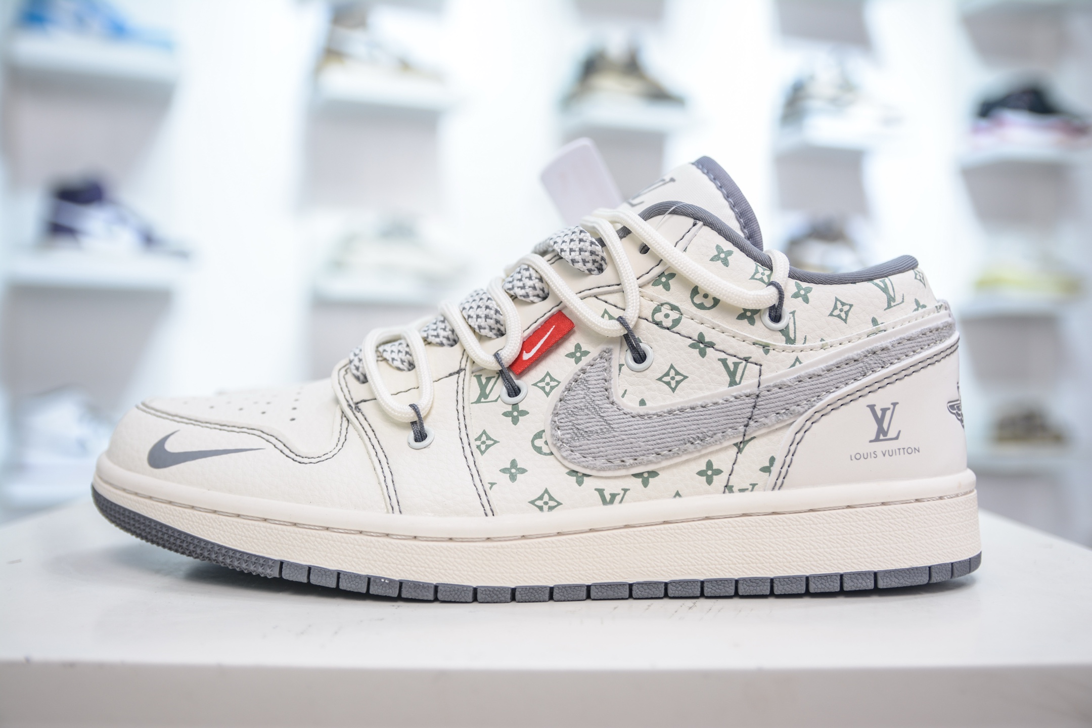 Air Jordan 1 Retro Low x Louis Vuitton Cream White Custom Sneakers 1 i1750773481908 2047 0 0