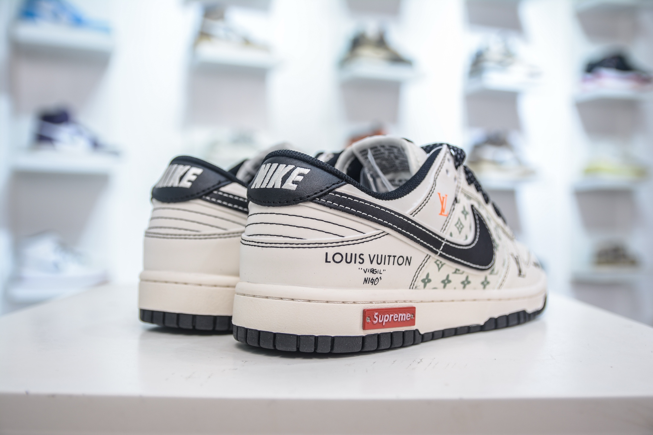 Nike SB Dunk Low x Louis Vuitton Collab Sneakers - Beige & Black 7 i1750773594528 4800 0 5
