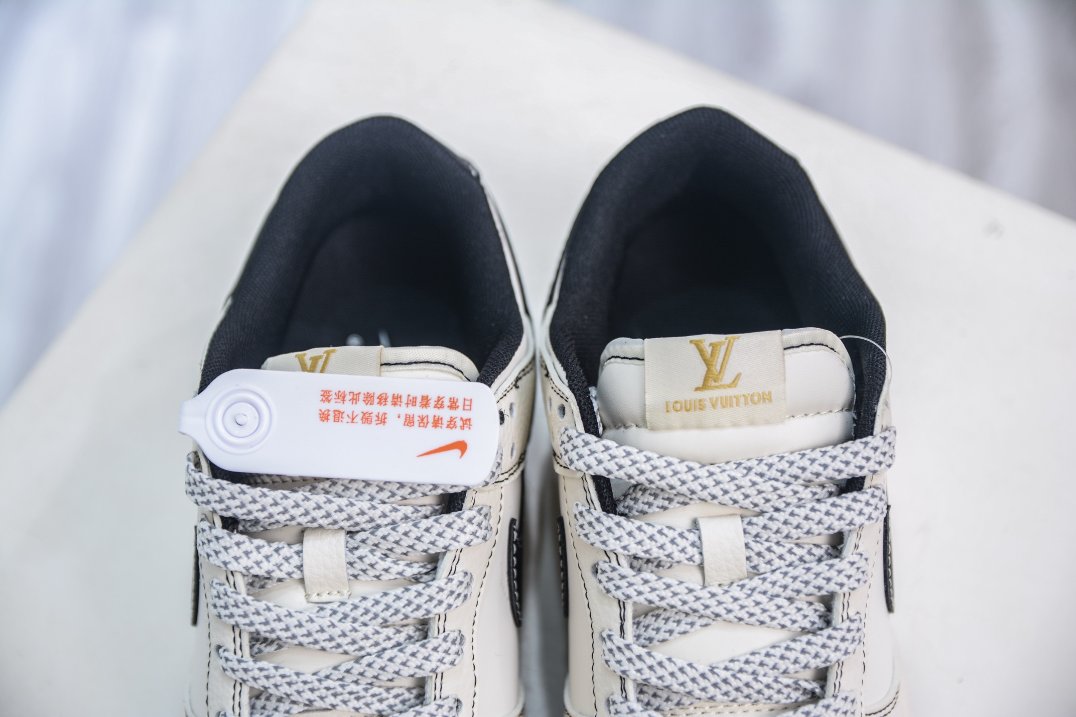 Nike Air Jordan x Louis Vuitton White Black Gold Sneakers Custom Shoes 8 i1750774317995 177 0 7
