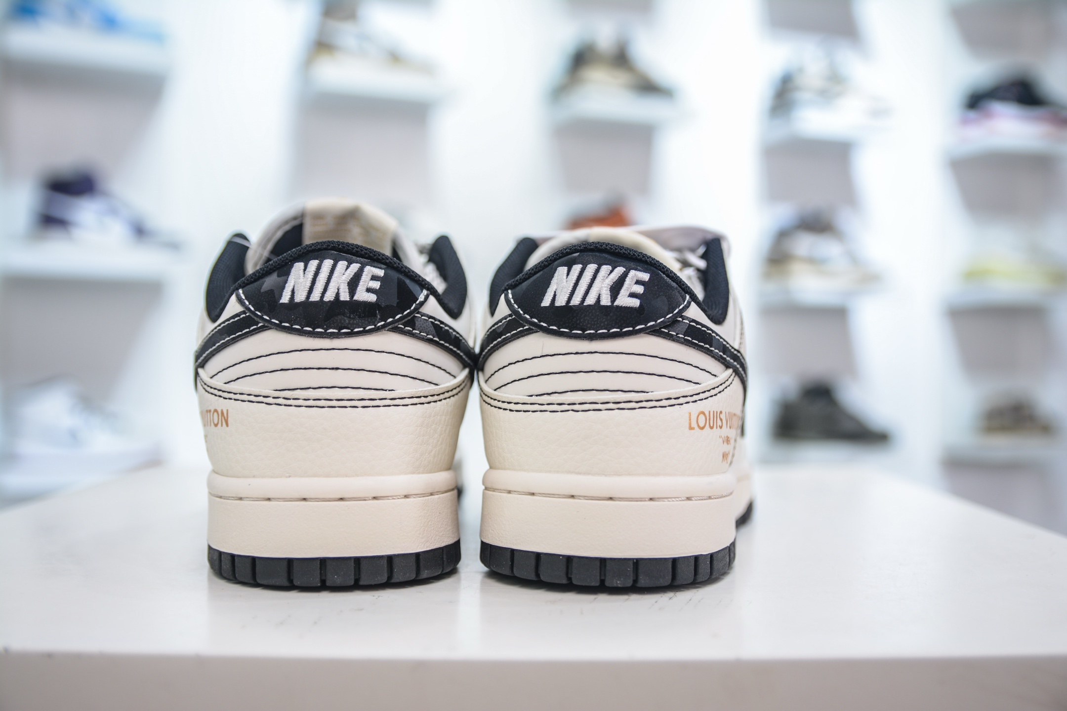 Nike Air Jordan x Louis Vuitton White Black Gold Sneakers Custom Shoes 2 i1750774318021 6232 0 1