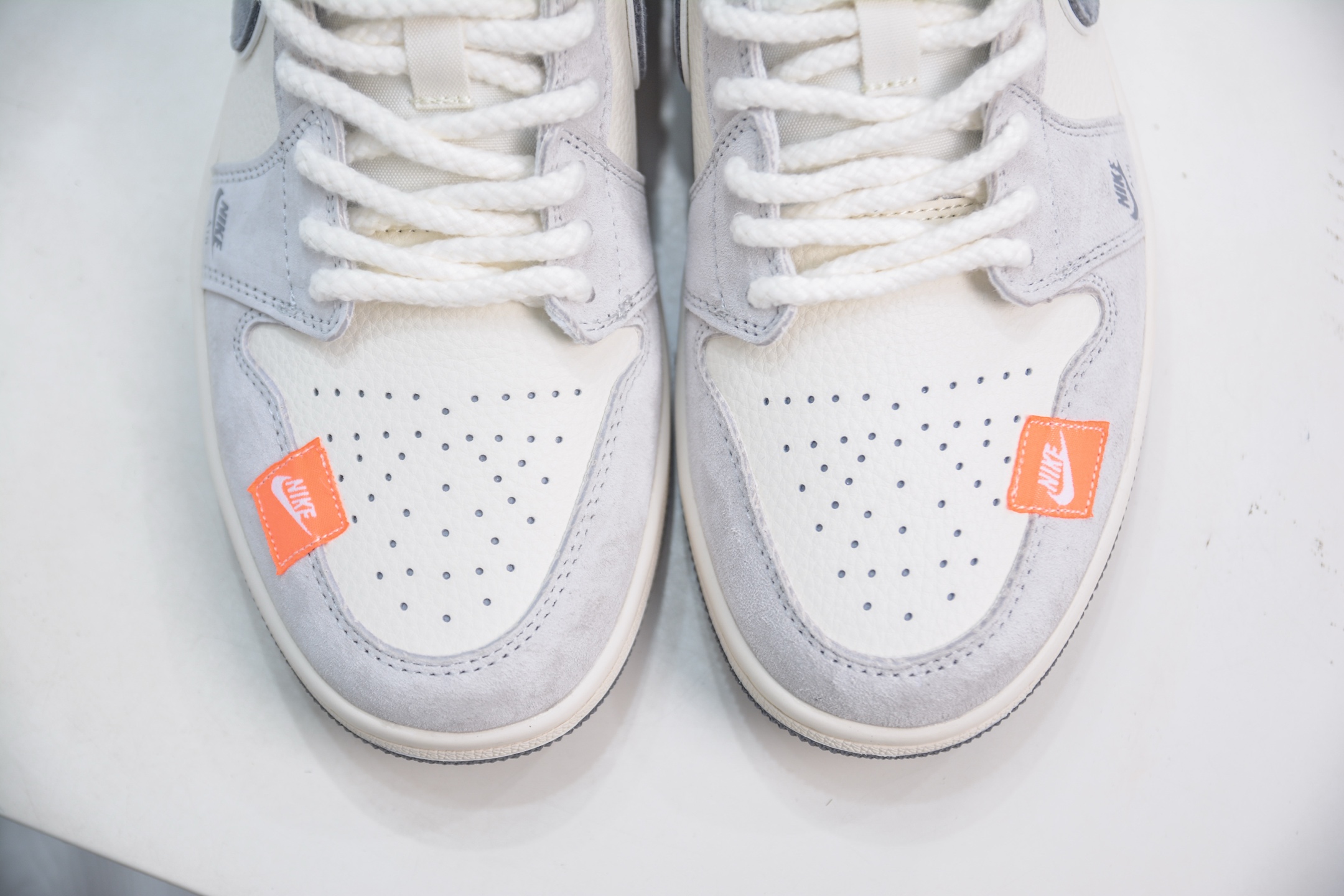 Air Jordan 1 Retro Low Stussy Supreme Collab - Cream/Grey, Sizes 36-45 9 i1750859519631 515 0 8
