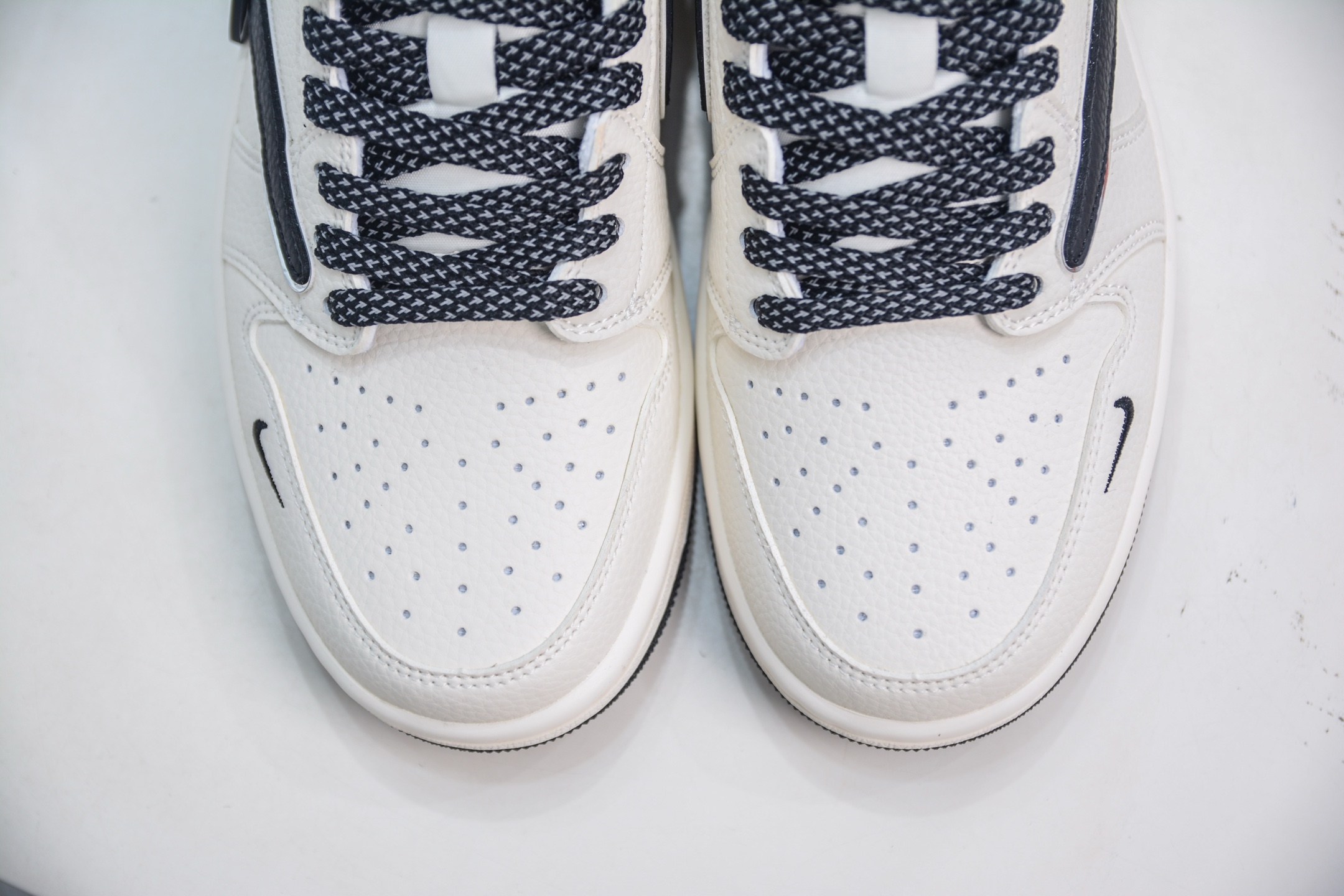 TS x Air Jordan x Stussy Air Jordan 1 Low - Cream/Black Custom Sneakers 10 i1750859568332 6098 0 8