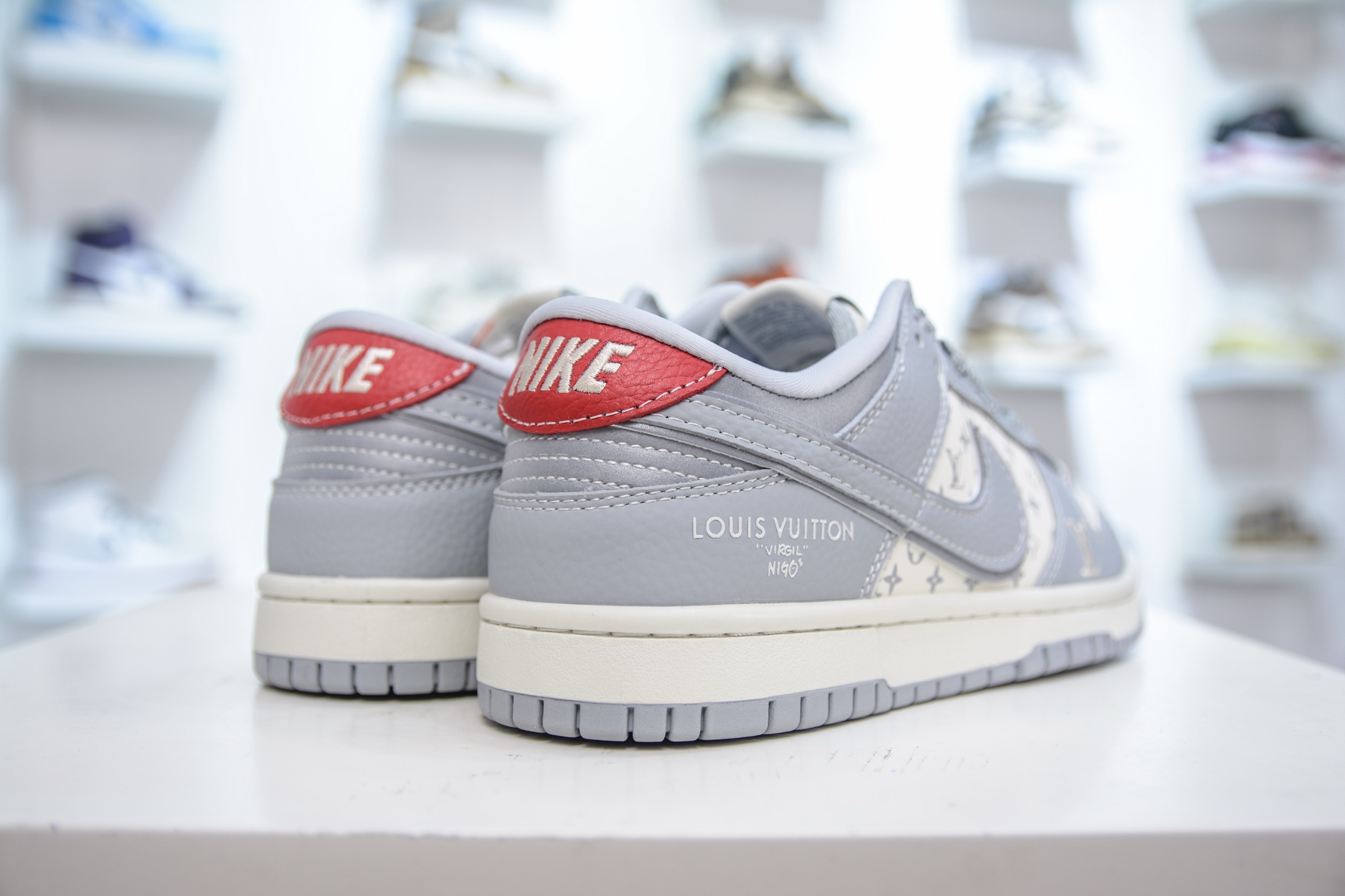 Nike SB Dunk Low x Louis Vuitton Grey White Designer Sneakers 6 i1751127504718 3218 0 5
