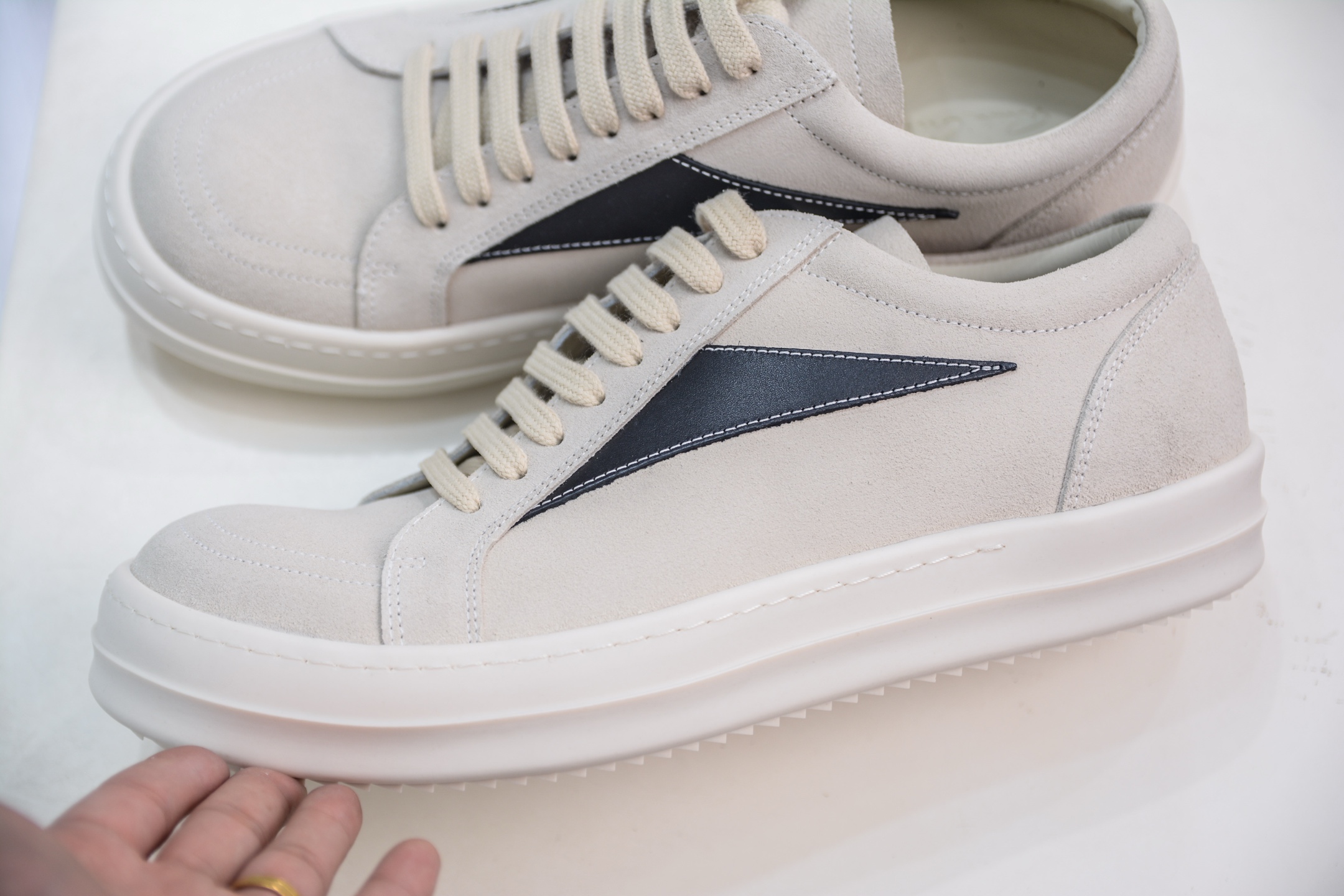 Rick Owens RO Low-Top Casual Sneakers Suede Leather Fashion Shoes, Beige, Sizes 38-46 7 i1751128147895 9680 0 6