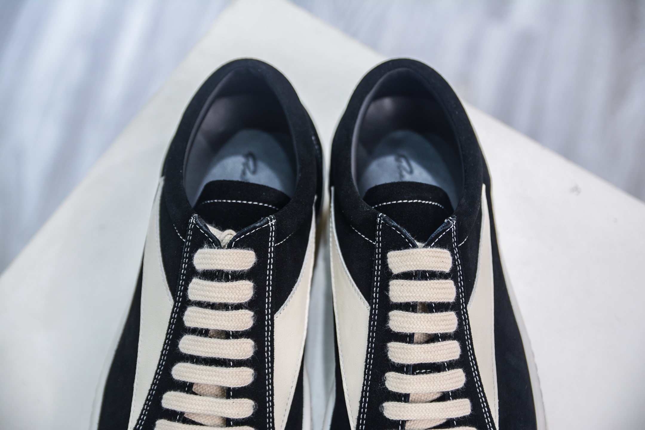 Rick Owens DRKSHDW Low Canvas Sneakers - Black/Milk - EU 38-46 9 i1751128219051 9660 0 7