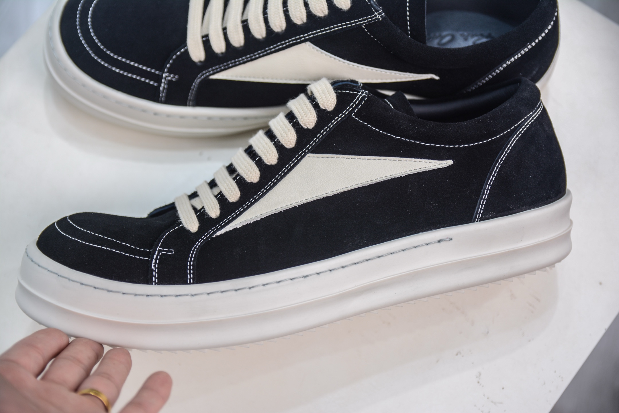 Rick Owens DRKSHDW Low Canvas Sneakers - Black/Milk - EU 38-46 8 i1751128219064 8679 0 6