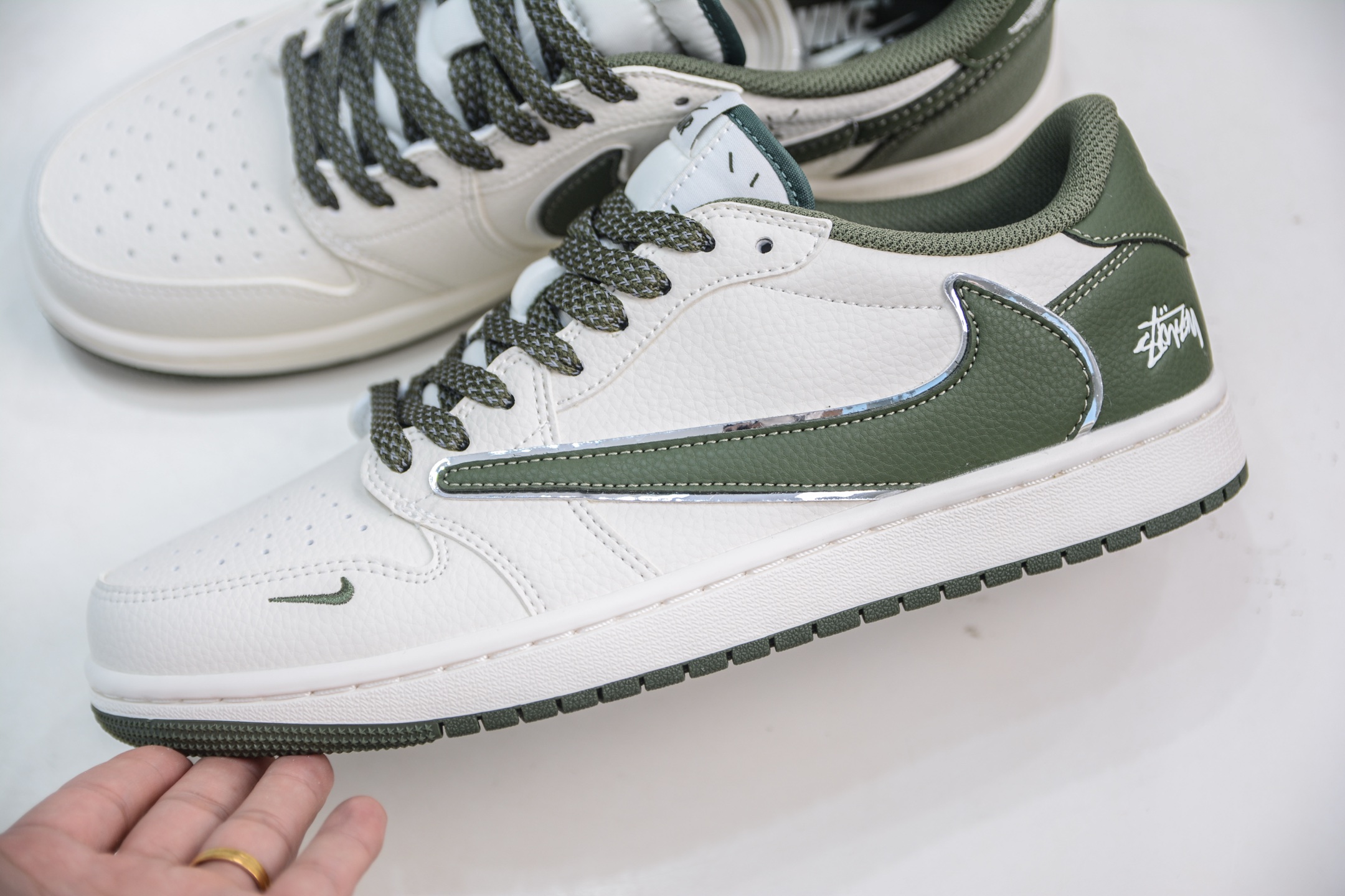 270 TS x Air Jordan x Stussy AJ1 Low 倒钩低帮联名斯图西-米白绿 ST5696-263-Chinese UA Cheap High Quatity Brand Clothes Bags handbags Sneakers wholesale wholesaler seller from China Factory suppliers Fashion Clothing Shoes best Quality Beautiful Price 270 TS x Air Jordan x Stussy AJ1 Low 倒钩低帮联名斯图西-米白绿 ST5696-263