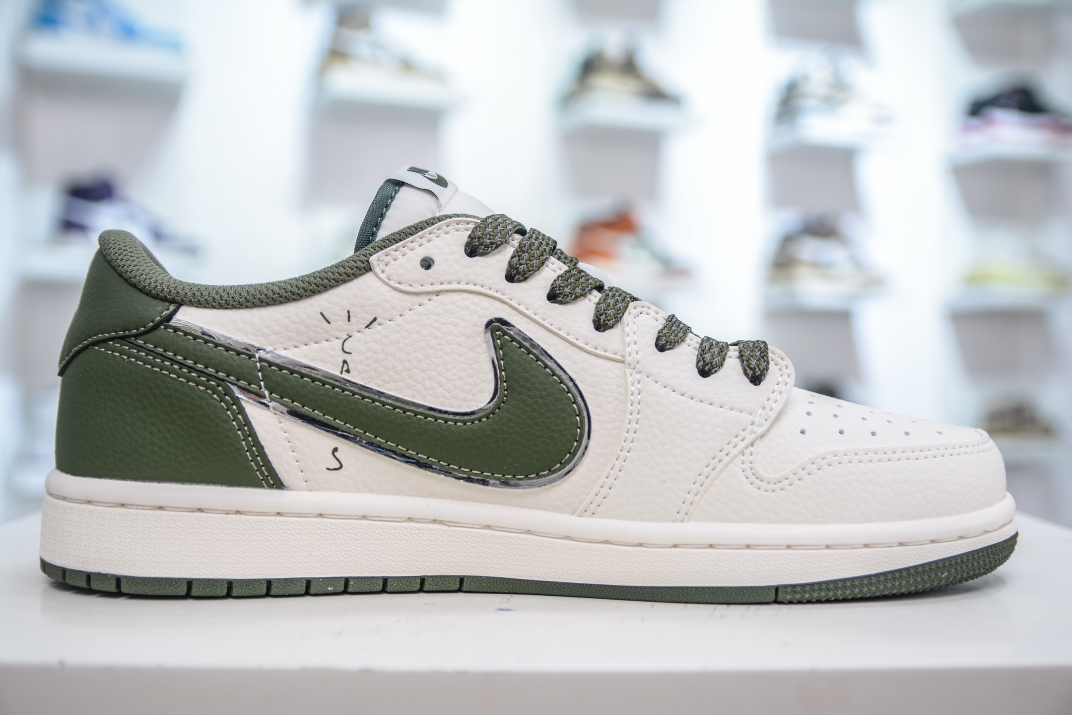 270 TS x Air Jordan x Stussy AJ1 Low 倒钩低帮联名斯图西-米白绿 ST5696-263-Chinese UA Cheap High Quatity Brand Clothes Bags handbags Sneakers wholesale wholesaler seller from China Factory suppliers Fashion Clothing Shoes best Quality Beautiful Price 270 TS x Air Jordan x Stussy AJ1 Low 倒钩低帮联名斯图西-米白绿 ST5696-263