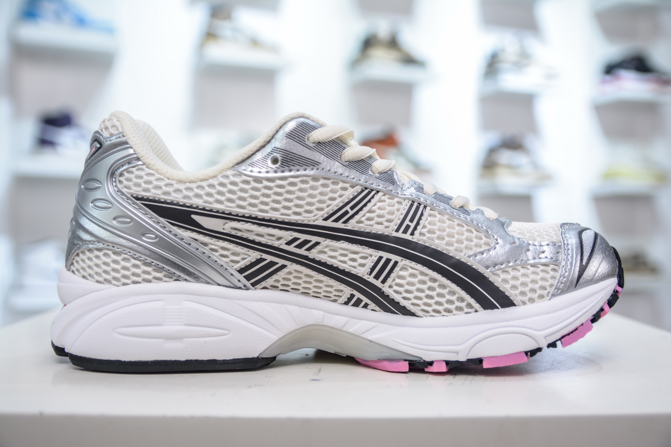 ASICS Gel-Kayano 14: Silver & White Lightweight Running Shoes 4 i1751295939258 8377 0 2