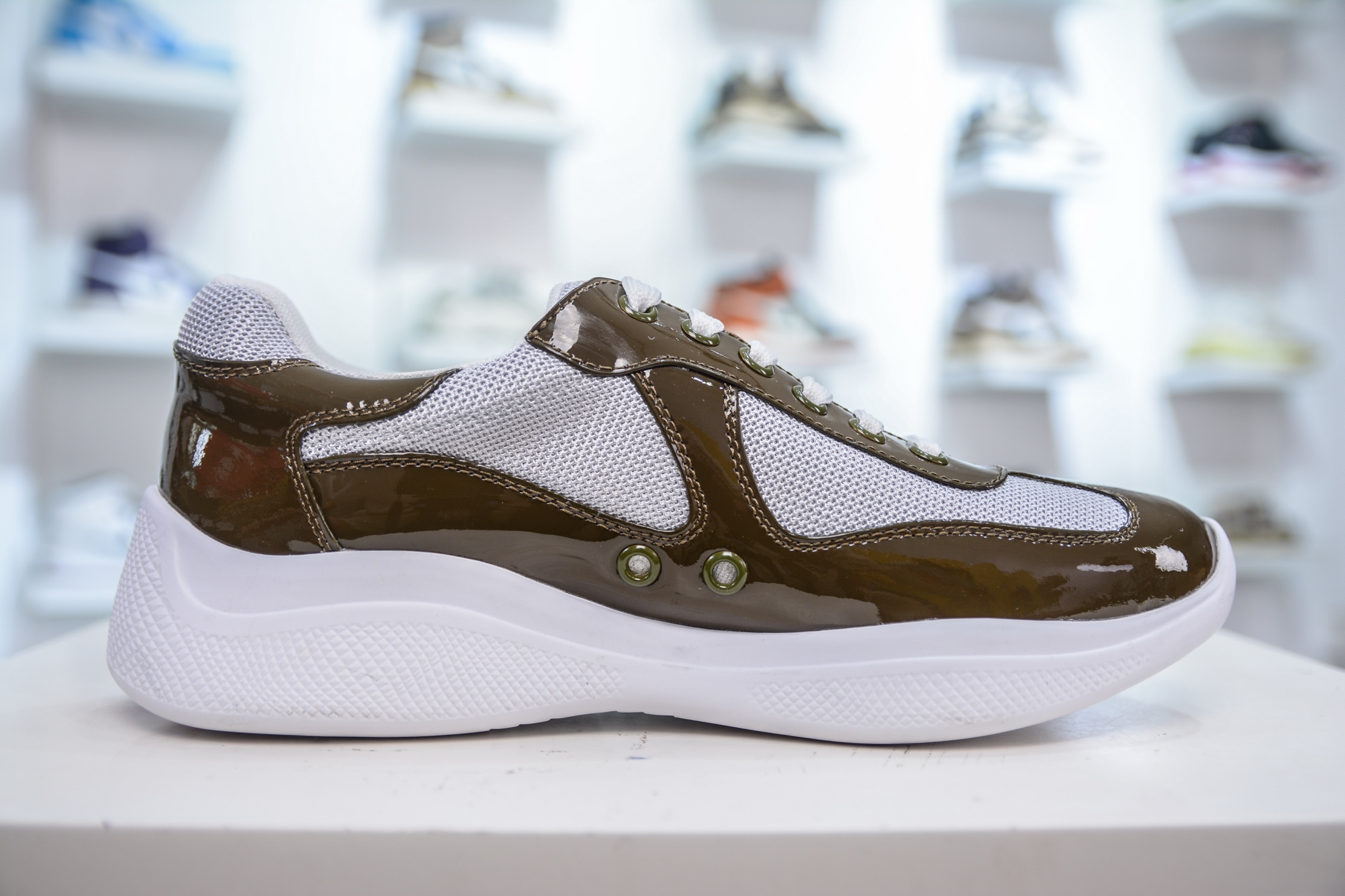Prada Trainer Sneakers - Brown Leather & Mesh, Comfortable Fit & Stylish Design 4 i1751467778151 29 0 2