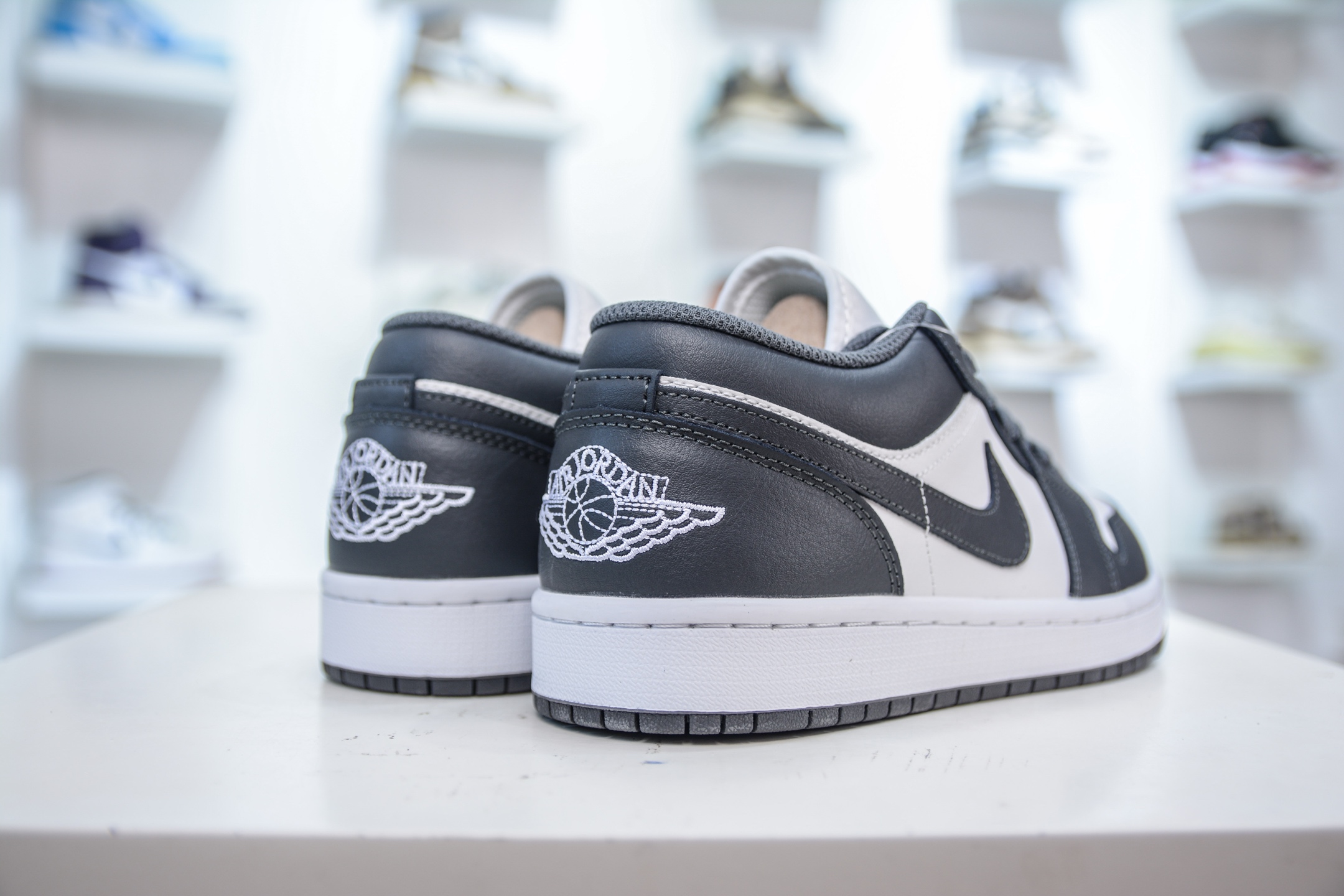 Air Jordan 1 Low Grey White Casual Sneakers, Premium Leather, Comfortable Fit 6 i1751467838946 9708 0 5