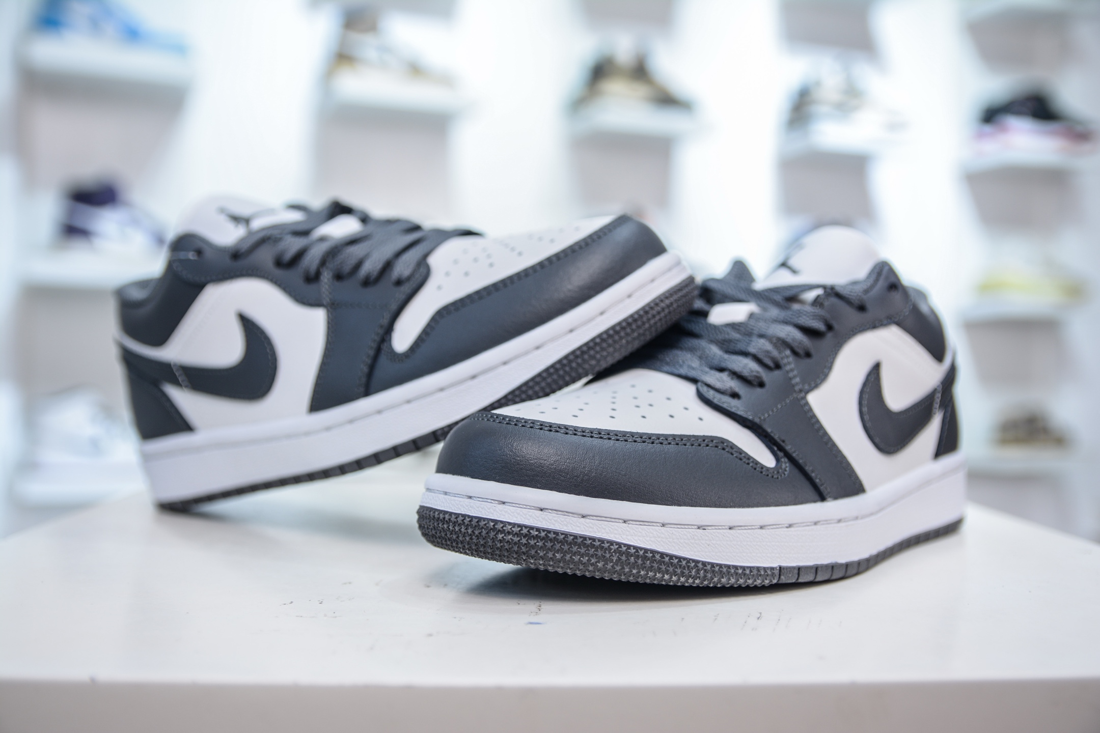 Air Jordan 1 Low Grey White Casual Sneakers, Premium Leather, Comfortable Fit 4 i1751467844300 7558 0 3