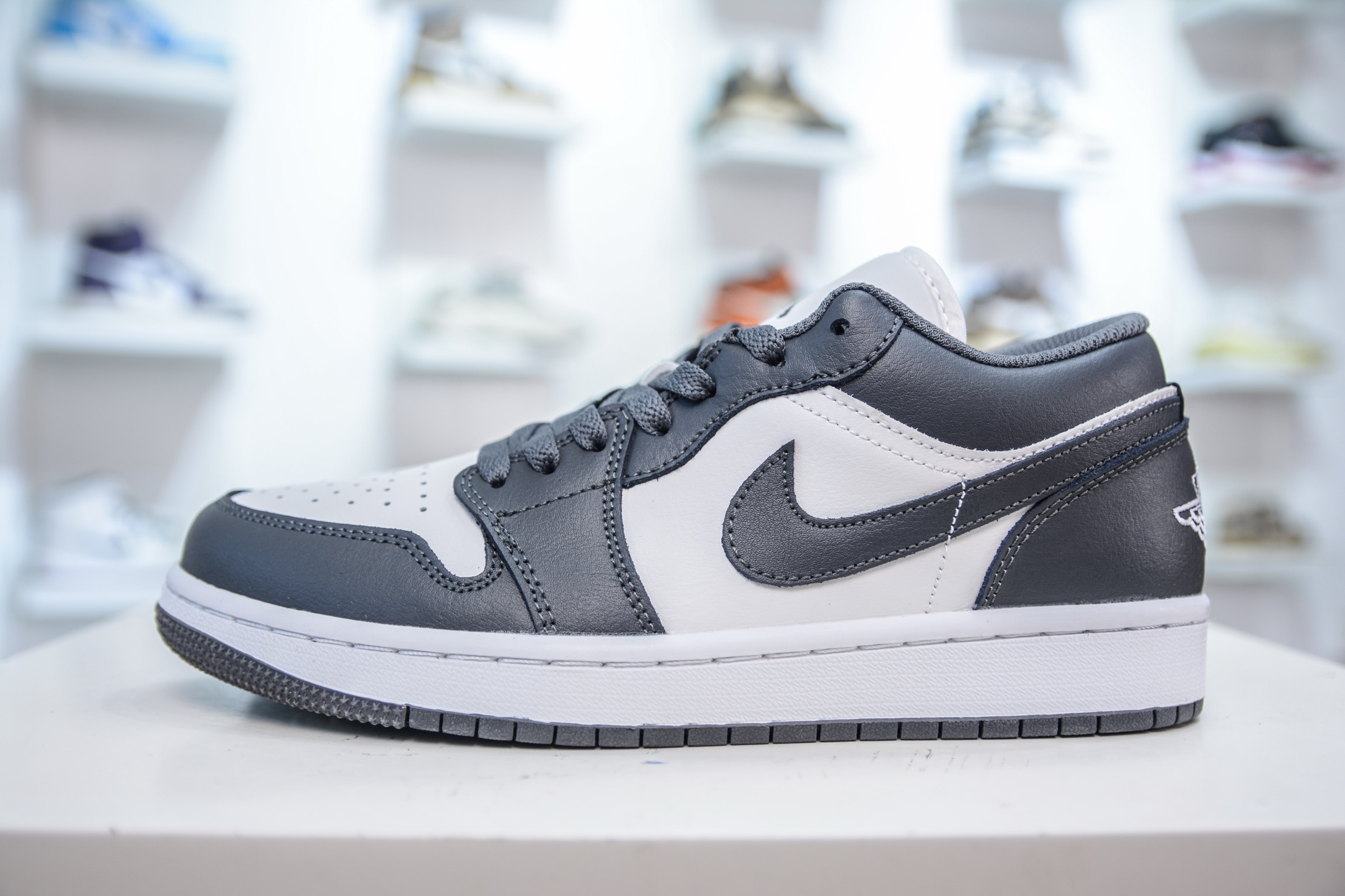 Air Jordan 1 Low Grey White Casual Sneakers, Premium Leather, Comfortable Fit 1 i1751467844316 6337 0 0
