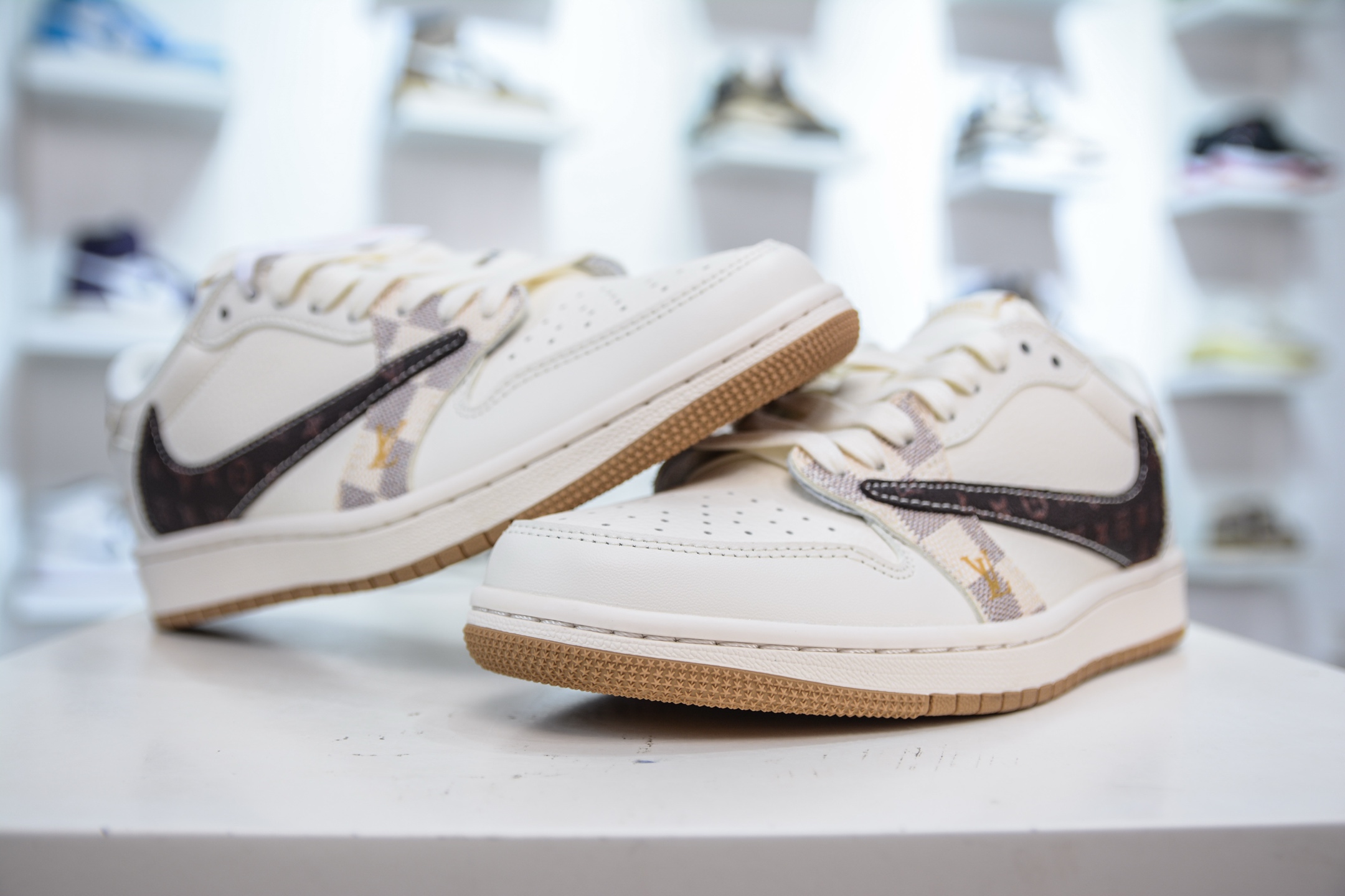 TS x Air Jordan x Louis Vuitton Air Jordan 1 Low - Brown Custom Sneaker 4 i1751637497190 2612 0 3