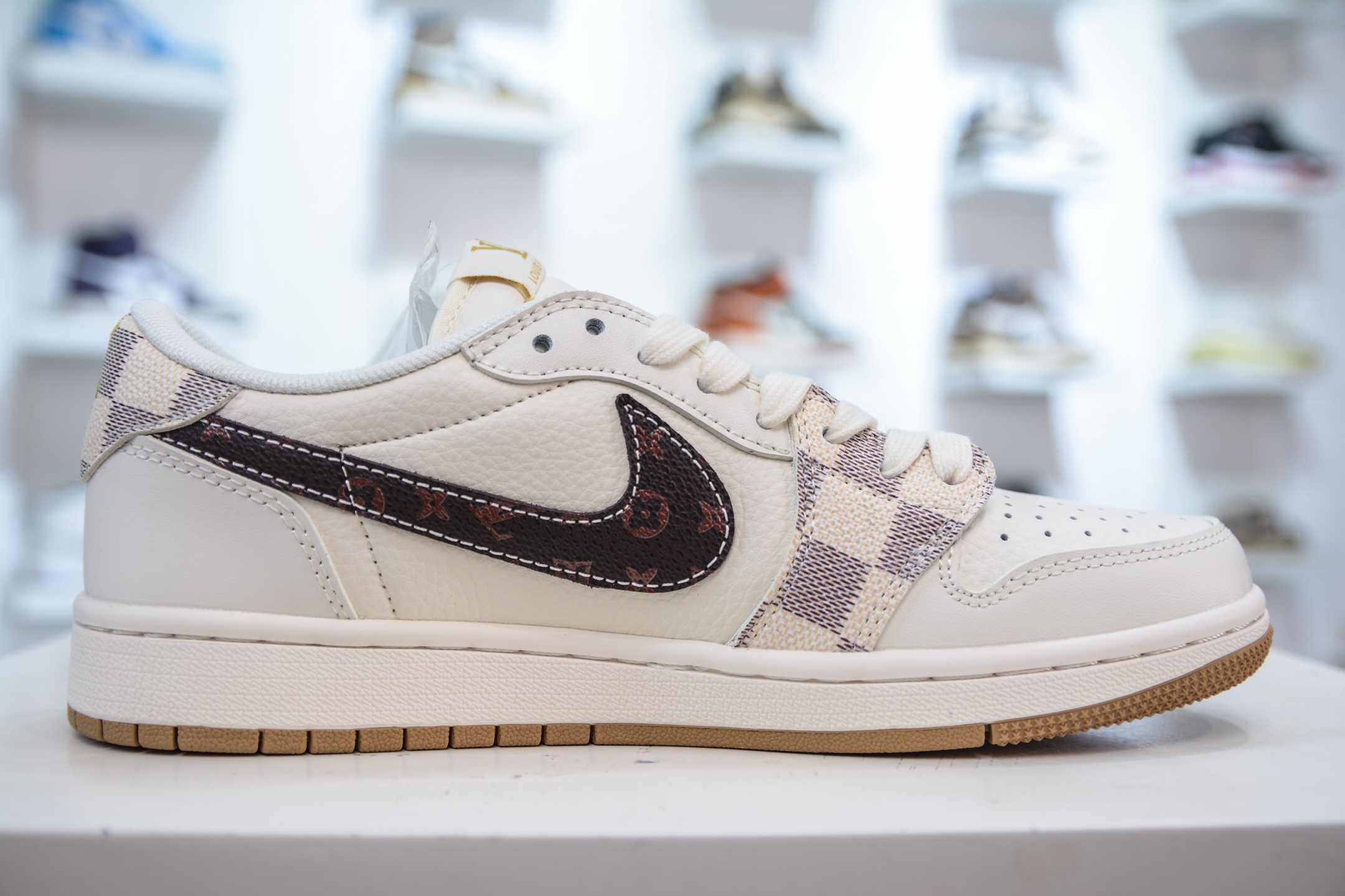 TS x Air Jordan x Louis Vuitton Air Jordan 1 Low - Brown Custom Sneaker 3 i1751637497241 1305 0 2