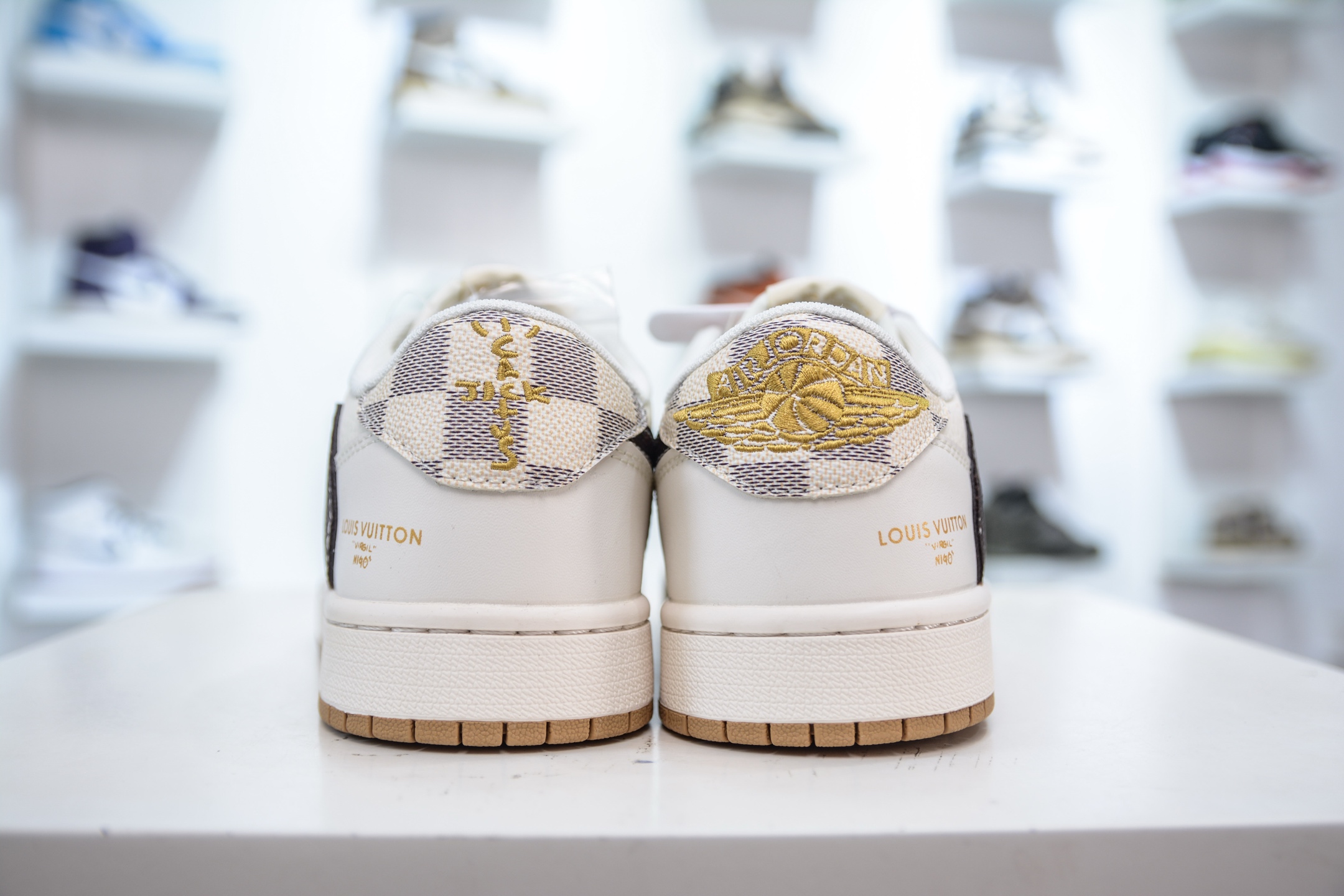 TS x Air Jordan x Louis Vuitton Air Jordan 1 Low - Brown Custom Sneaker 2 i1751637498418 160 0 1