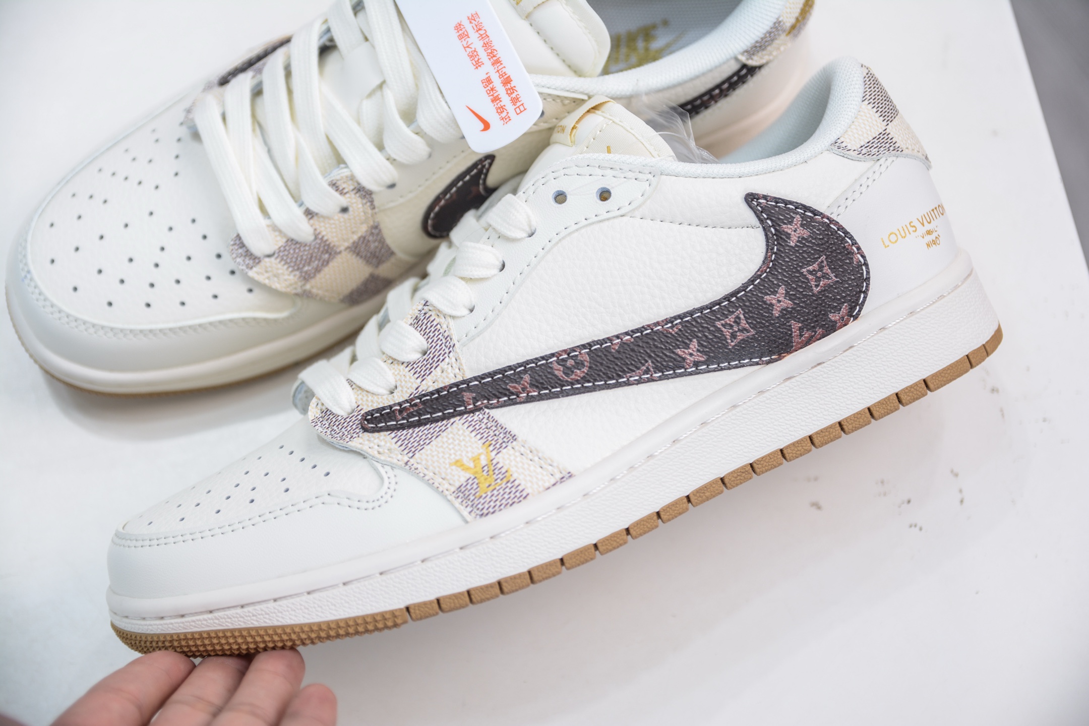 TS x Air Jordan x Louis Vuitton Air Jordan 1 Low - Brown Custom Sneaker 7 i1751637498418 7597 0 6