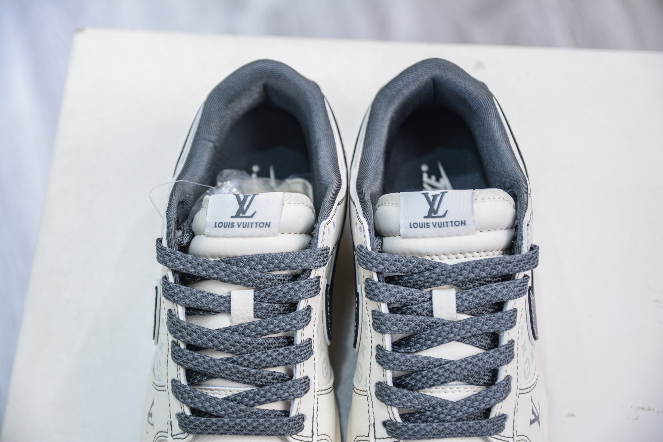 Louis Vuitton x Nike Dunk Low Sneakers - Cream/Gray, Premium Quality, All Sizes 9 i1751637792715 1780 0 7