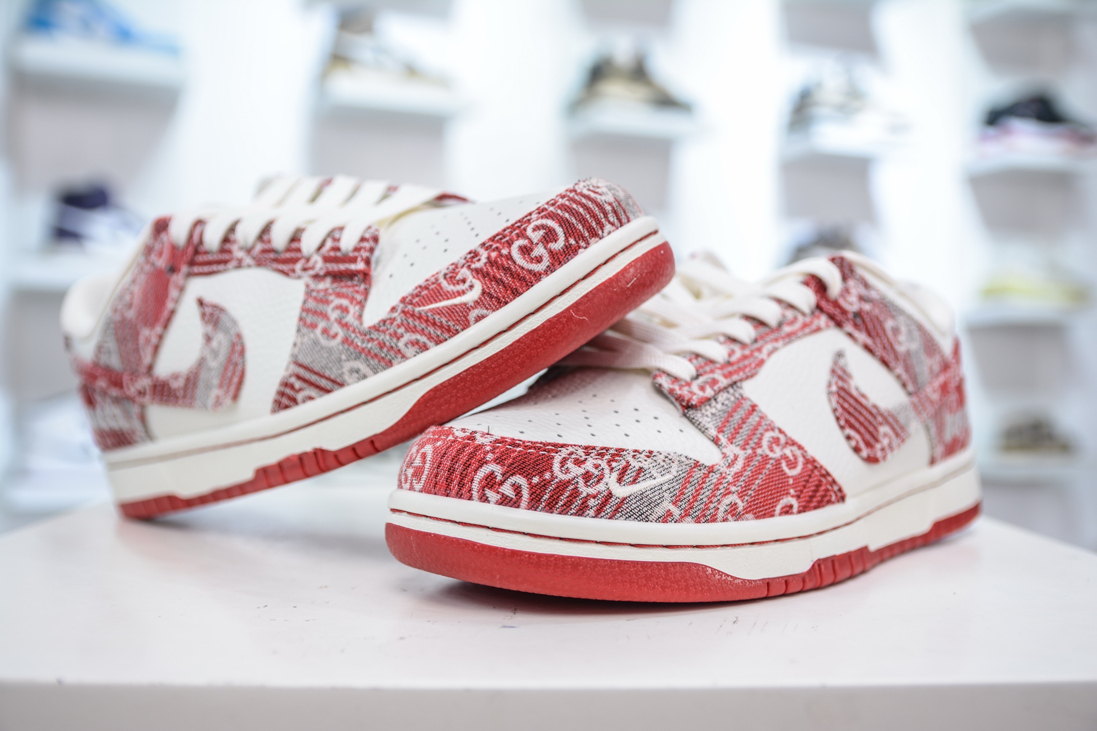 Nike SB Dunk Low x superme SUP联名-白灰红牛仔 SC9207-417