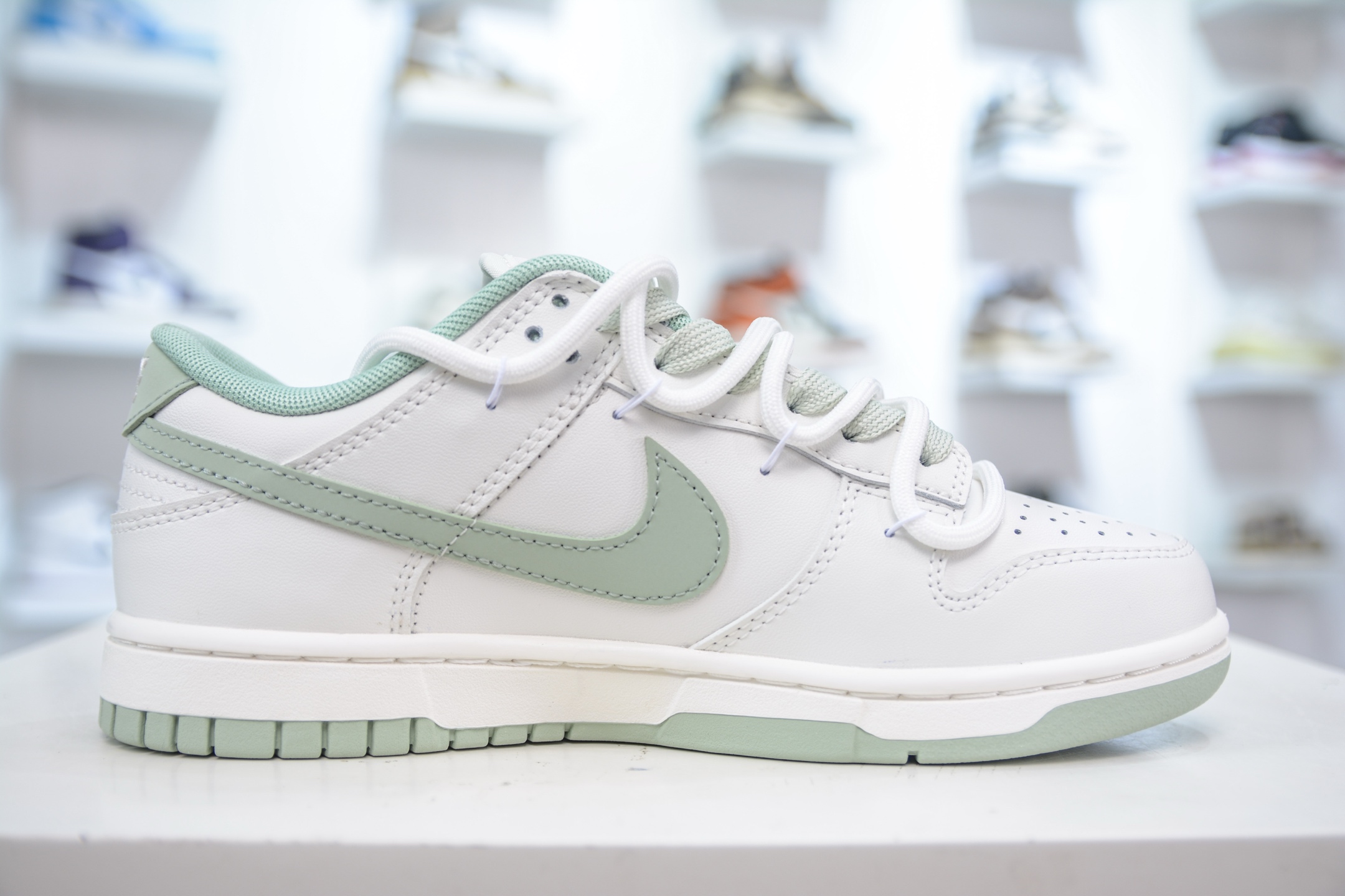 YC纯原 Nike Dunk Low 雾草汀烟 白绿 WG0508-048