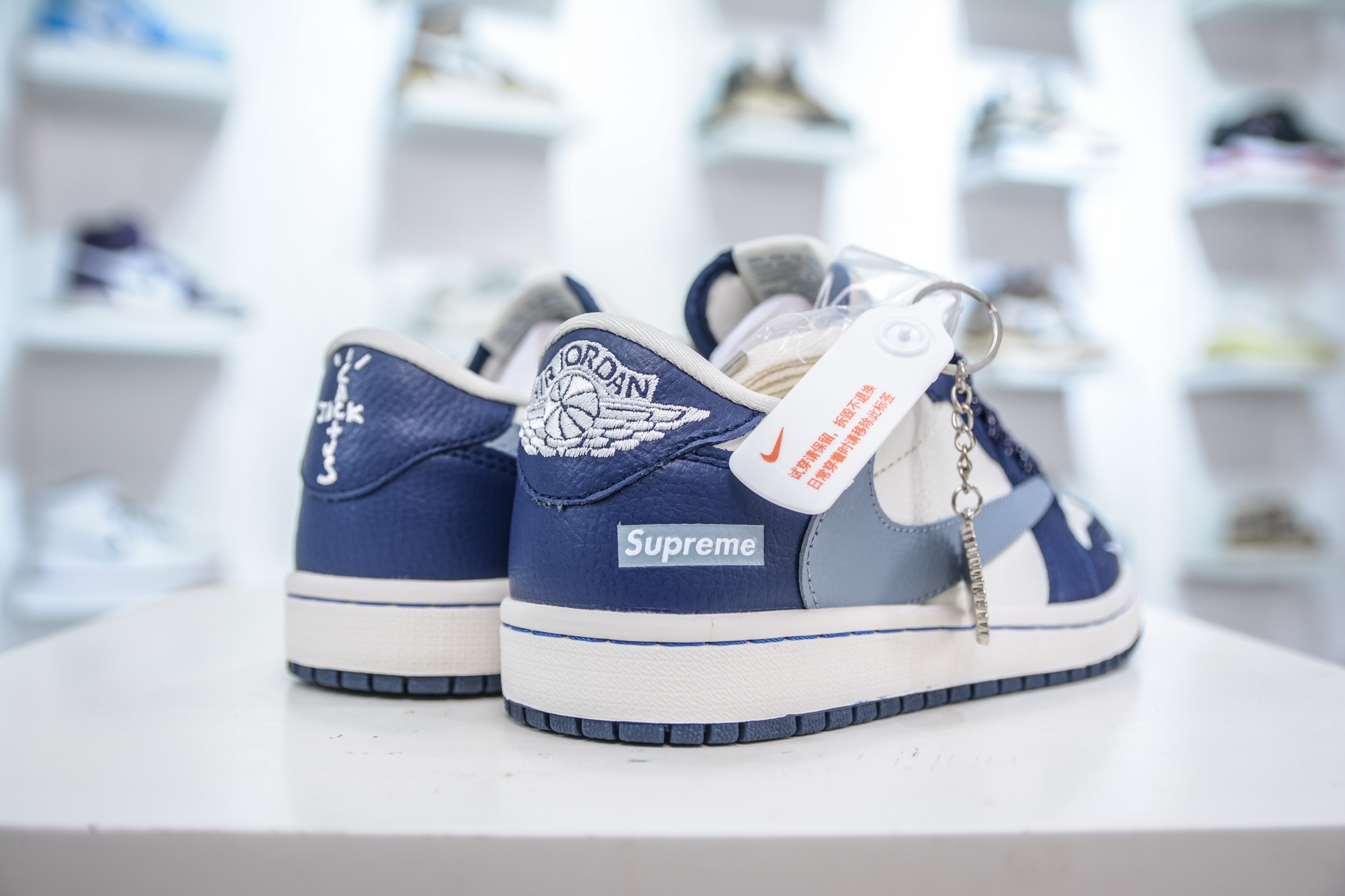 Travis Scott x Nike Air Jordan 1 Low Supreme White Blue - Size 36-45 7 i1751900956261 1455 0 5