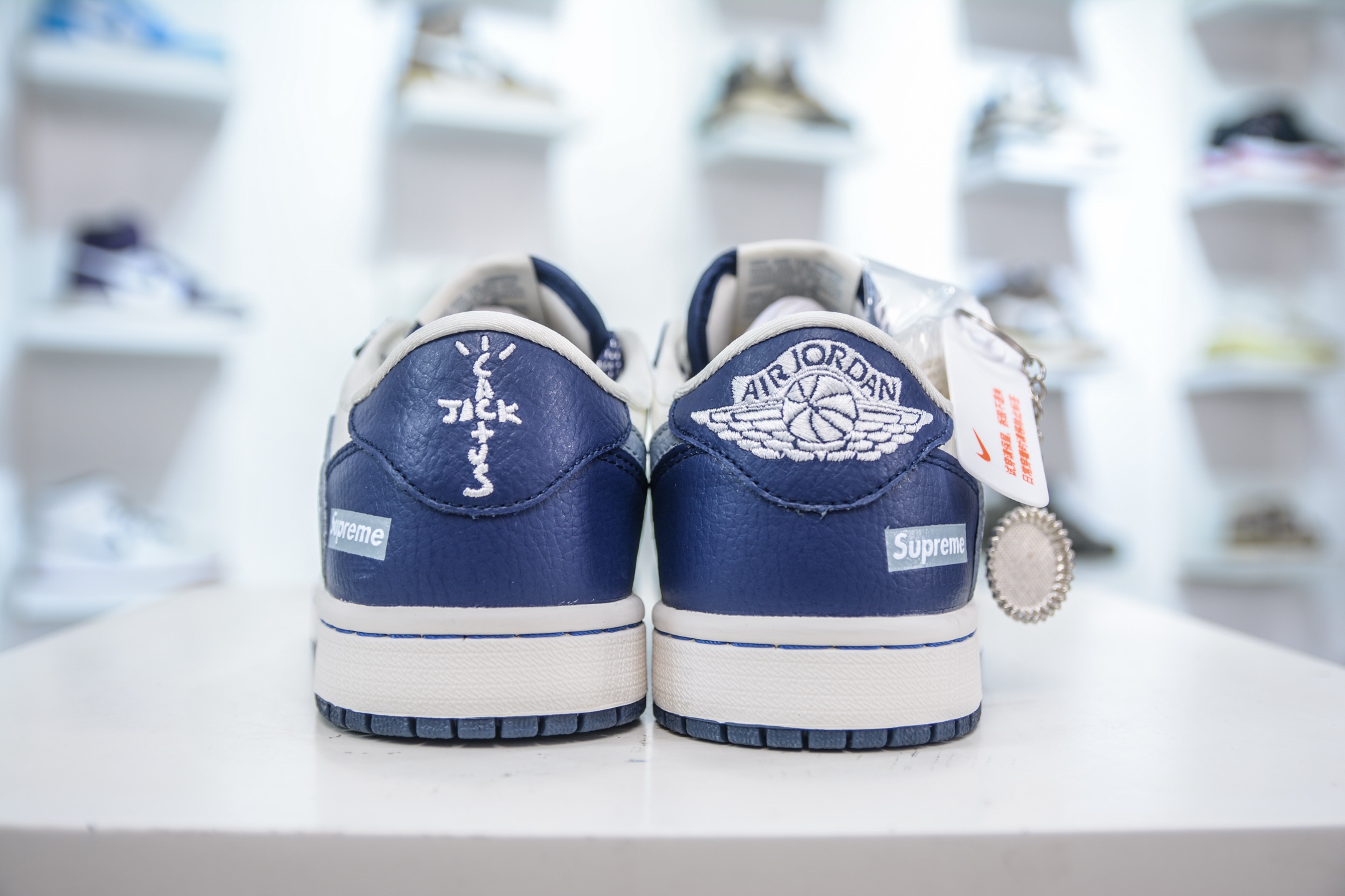Travis Scott x Nike Air Jordan 1 Low Supreme White Blue - Size 36-45 3 i1751900957941 1336 0 1