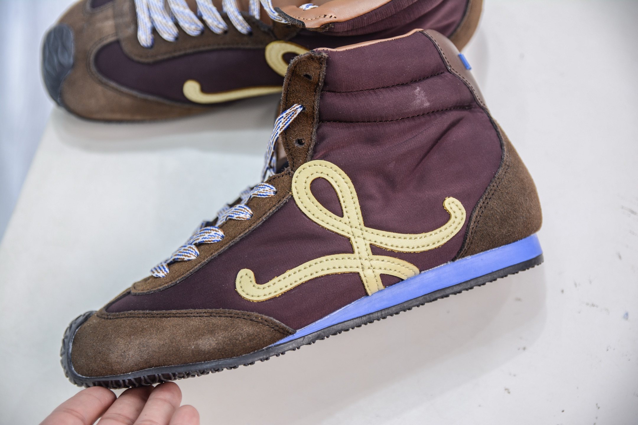 Loewe Ballet Runner 2.0系列罗意威 高帮 阿甘复古风德训薄底百搭休闲运动鞋