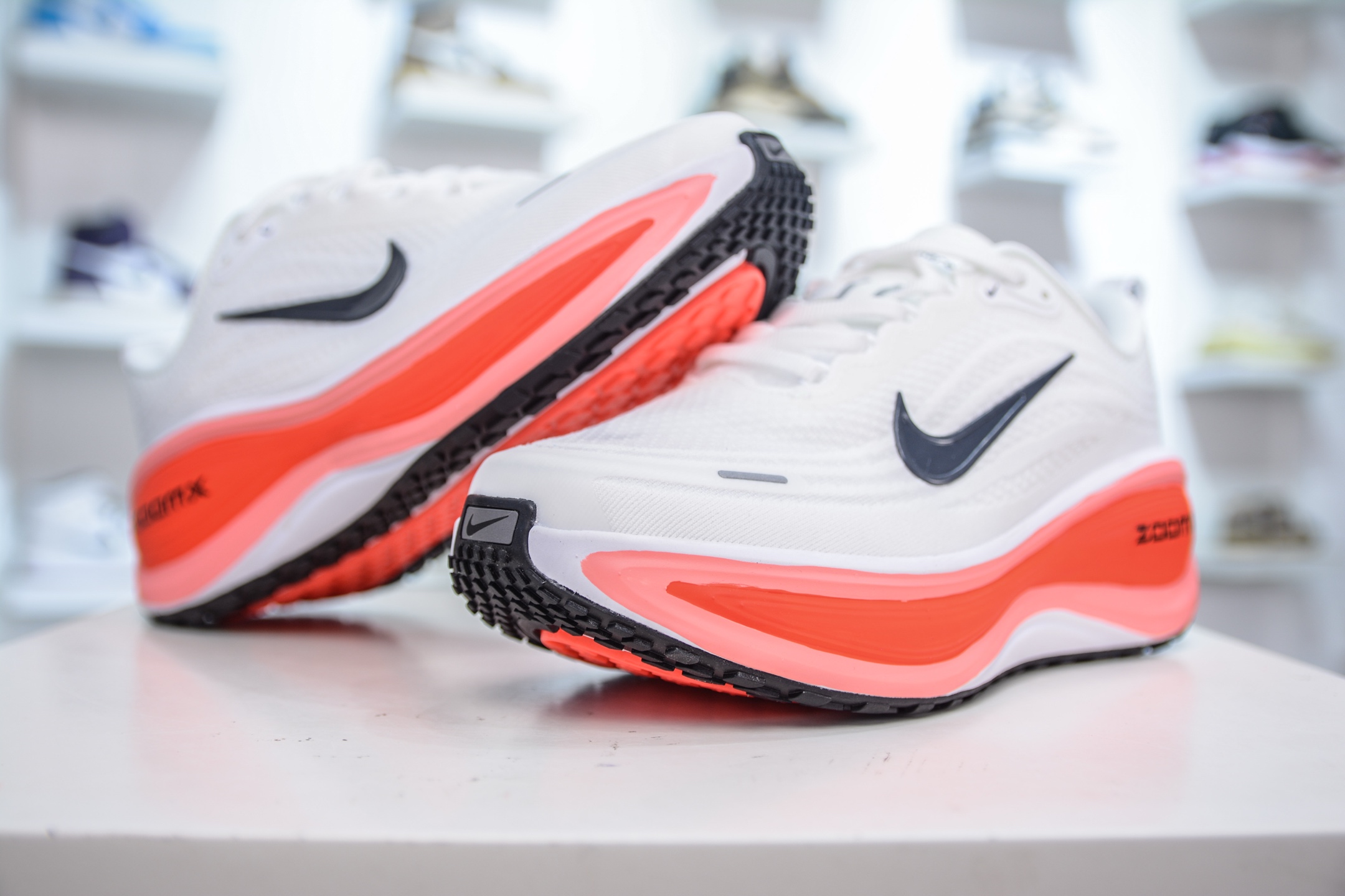 Nike Air Zoom Vomero Plus Running Shoes - White/Orange, HV8150-100 5 i1752071861379 2495 0 3