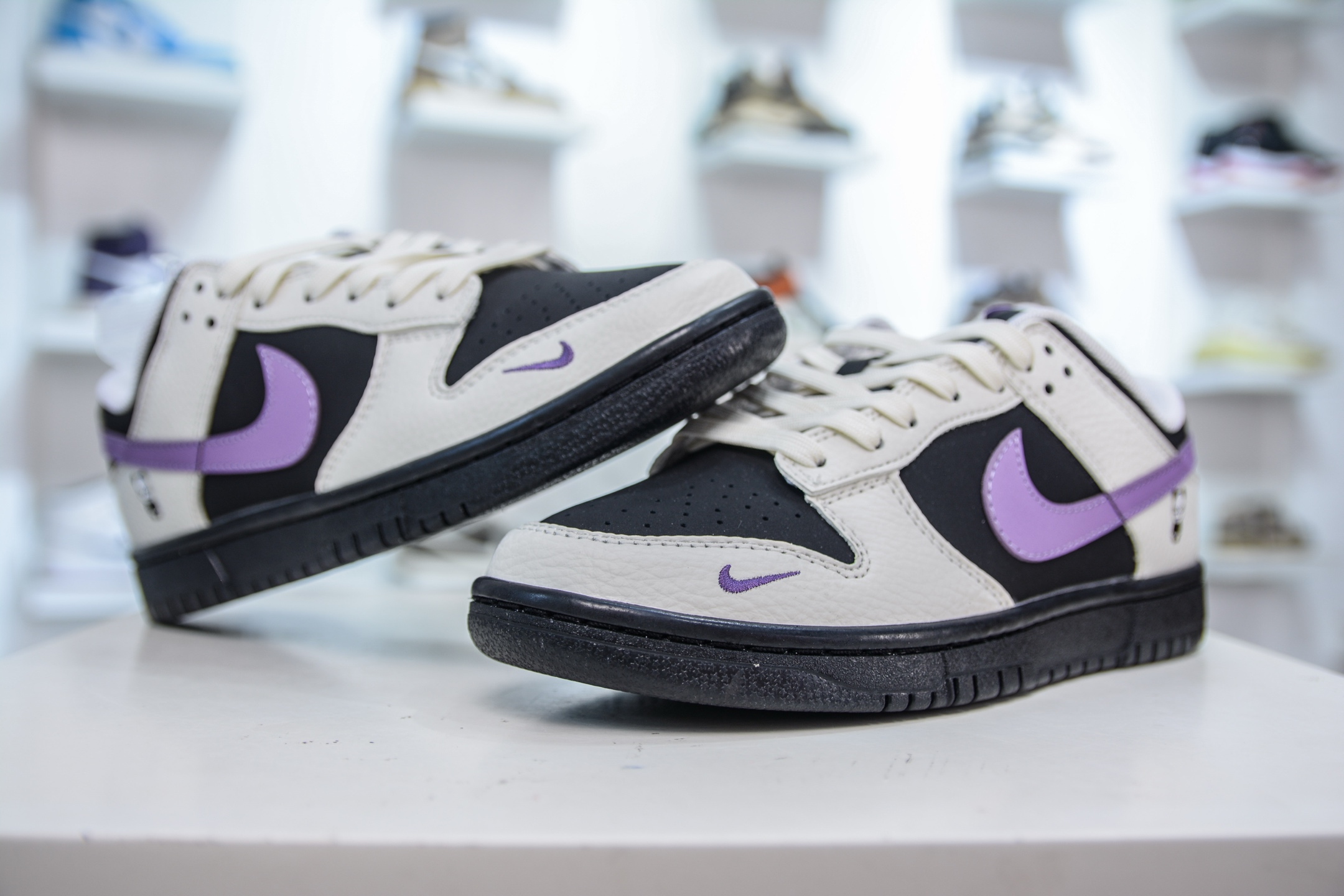 Nike SB Dunk Low White Black Purple Shoes, First Layer Material, Clean Cut 4 i1752073004951 9347 0 3