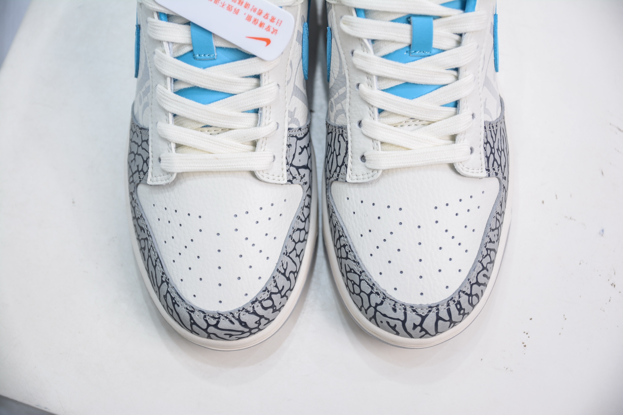 Nike SB Dunk Low x DIOR 迪奥联名-白灰蓝裂纹 XD1588-223