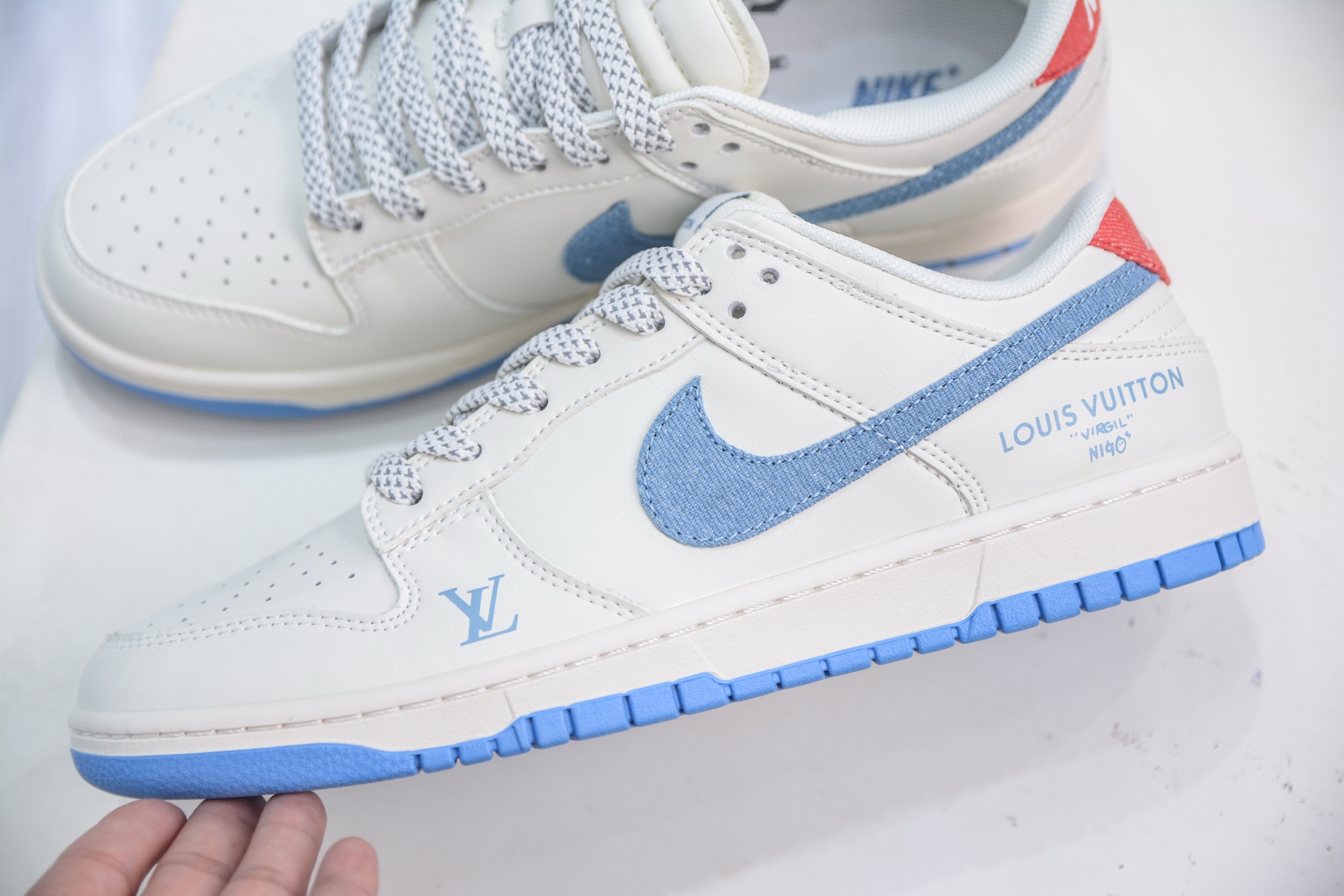 Nike SB Dunk Low x Louis Vuitton LV联名-白蓝 SM6668-101