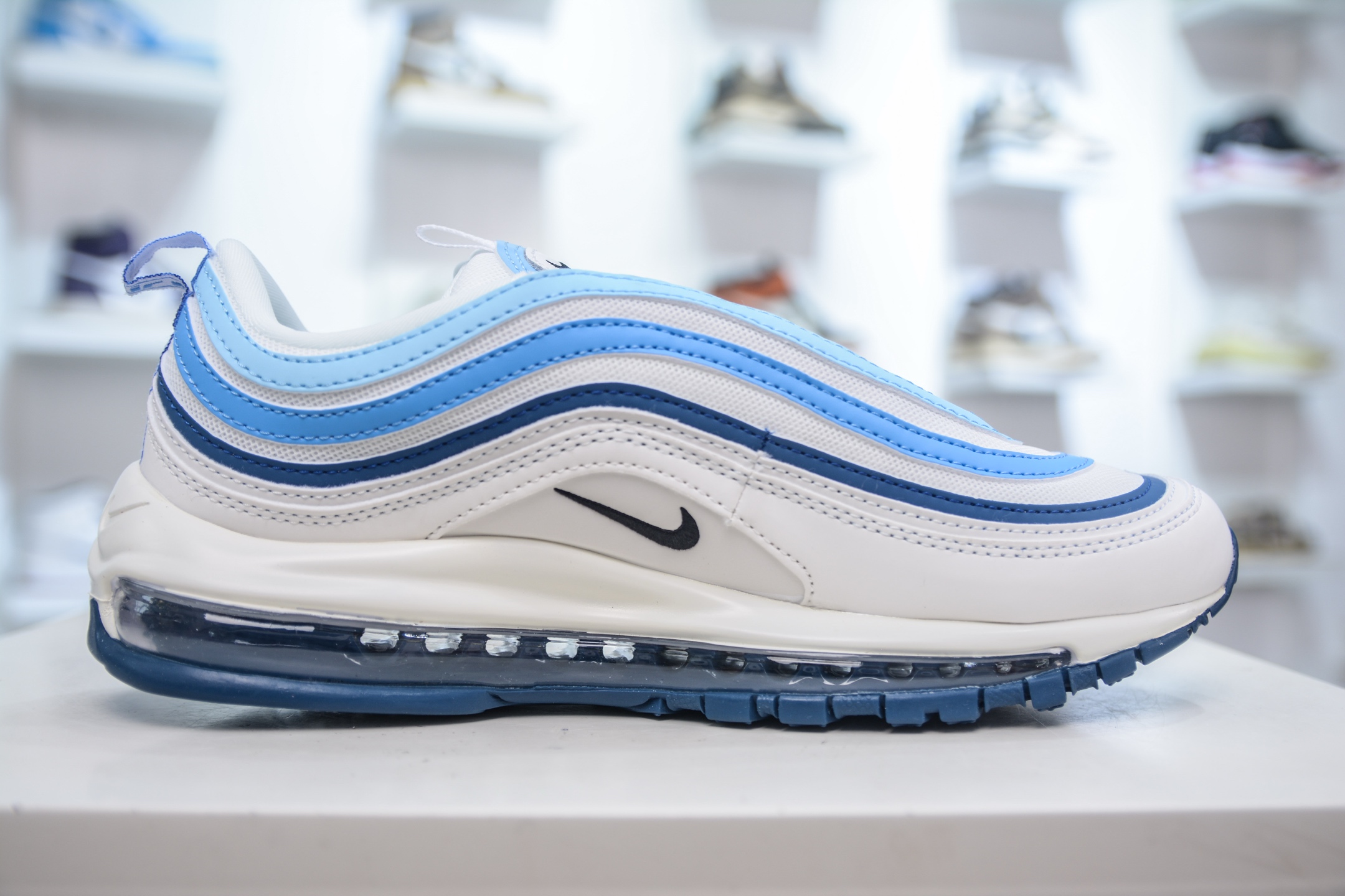 NK Air Max 97子弹 案Swoosh电绣 卡色匹配原版 FN6957-100