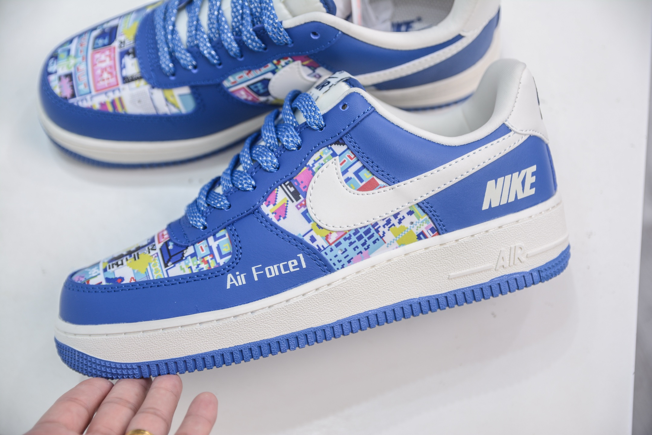 Nike Air Force 1 Low '07 Blue White Collaboration Premium Sneakers 8 i1754410799080 6466 0 6