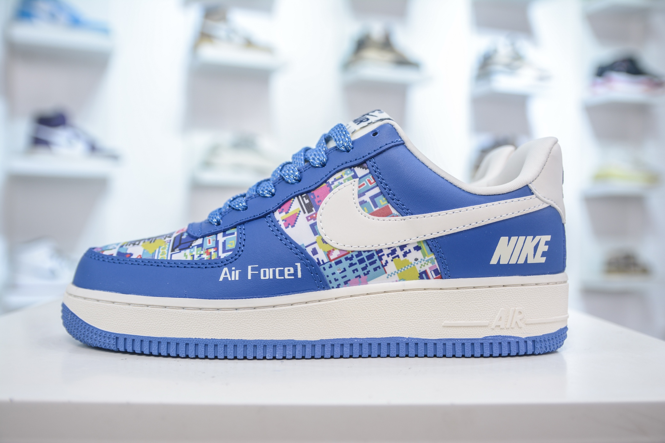 Nike Air Force 1 Low '07 Blue White Collaboration Premium Sneakers 2 i1754410799089 6557 0 0