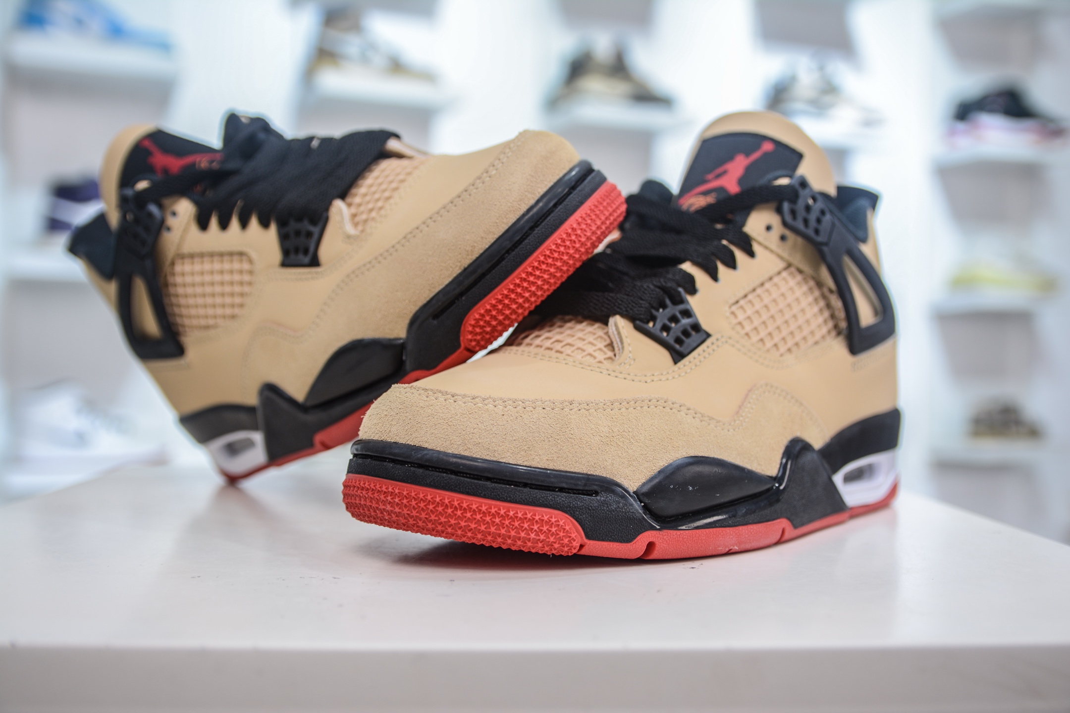 360 F版 Air Jordan 4 Retro”Pizza”乔丹4代 披萨配色-卡其黑红  IH2094-200