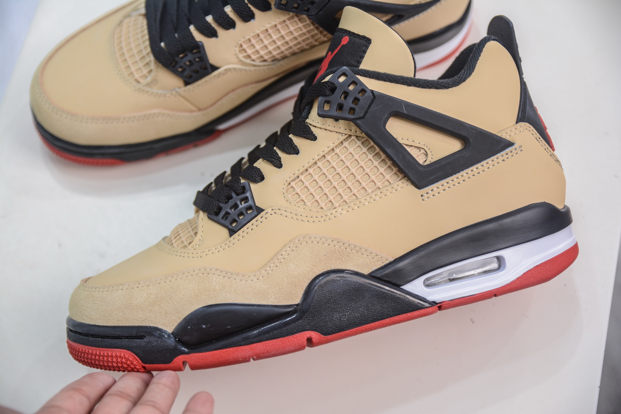 360 F版 Air Jordan 4 Retro”Pizza”乔丹4代 披萨配色-卡其黑红  IH2094-200