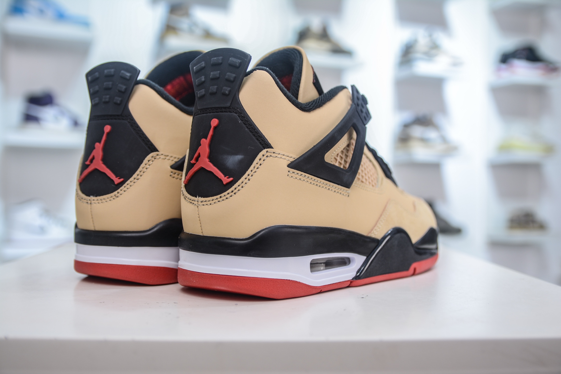 360 F版 Air Jordan 4 Retro”Pizza”乔丹4代 披萨配色-卡其黑红  IH2094-200