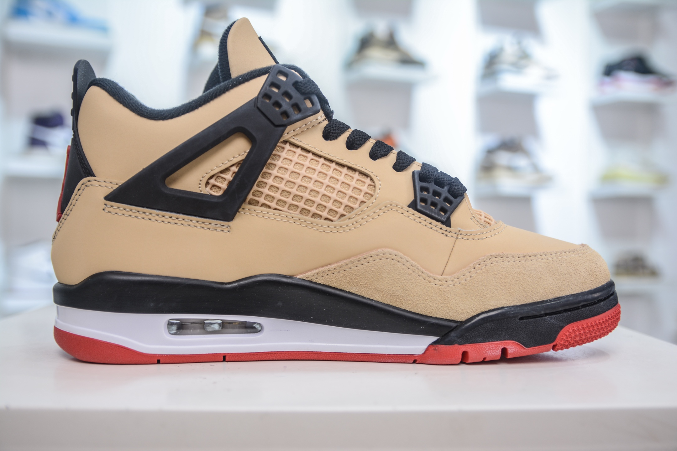 360 F版 Air Jordan 4 Retro”Pizza”乔丹4代 披萨配色-卡其黑红  IH2094-200