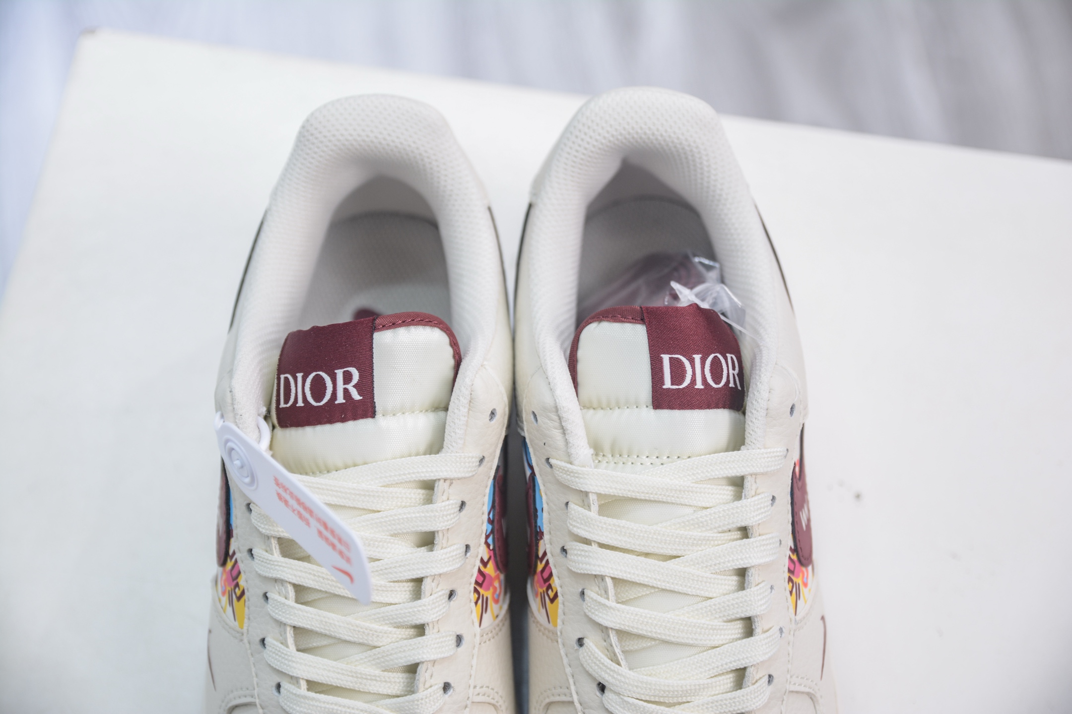 Nike Air Force 1 Low '07 x Dior - Beige/Burgundy Graffiti Edition 9 i1754586913827 4120 0 7