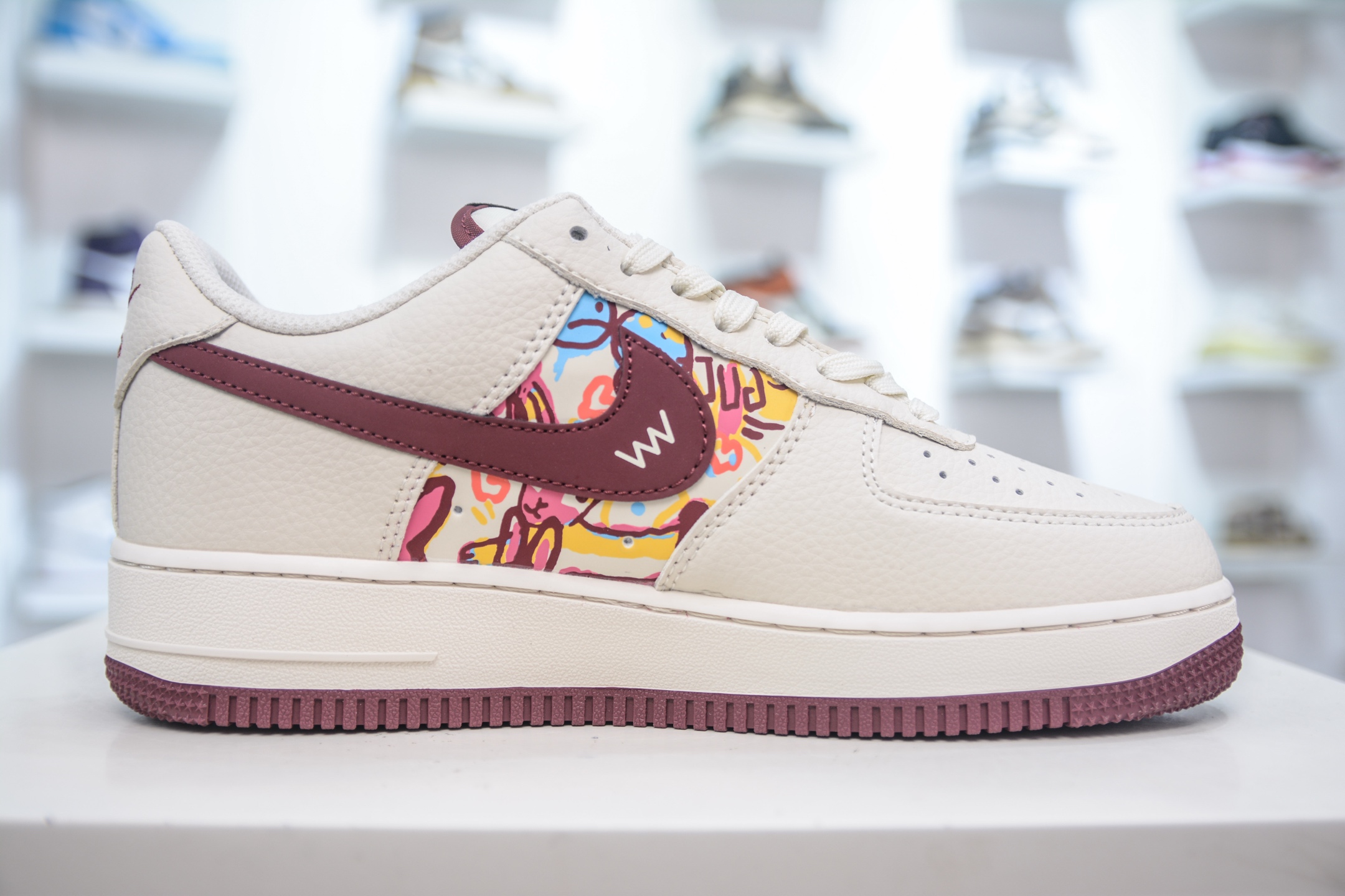 Nike Air Force 1 Low '07 x Dior - Beige/Burgundy Graffiti Edition 4 i1754586914021 5394 0 2
