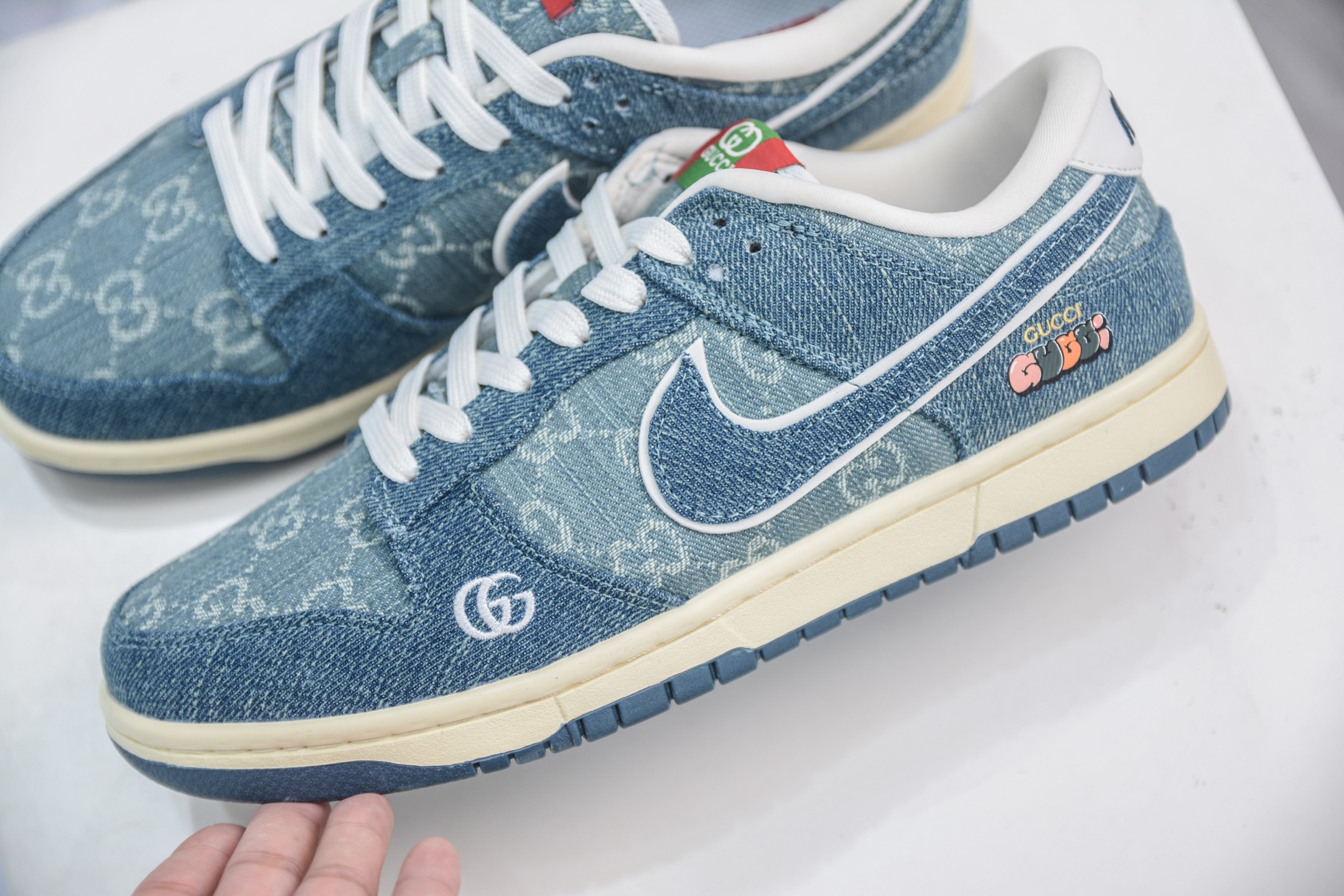 Nike SB Dunk Low x Gucci Denim Blue Sneakers, Comfortable and Stylish 7 i1754587265880 8885 0 6
